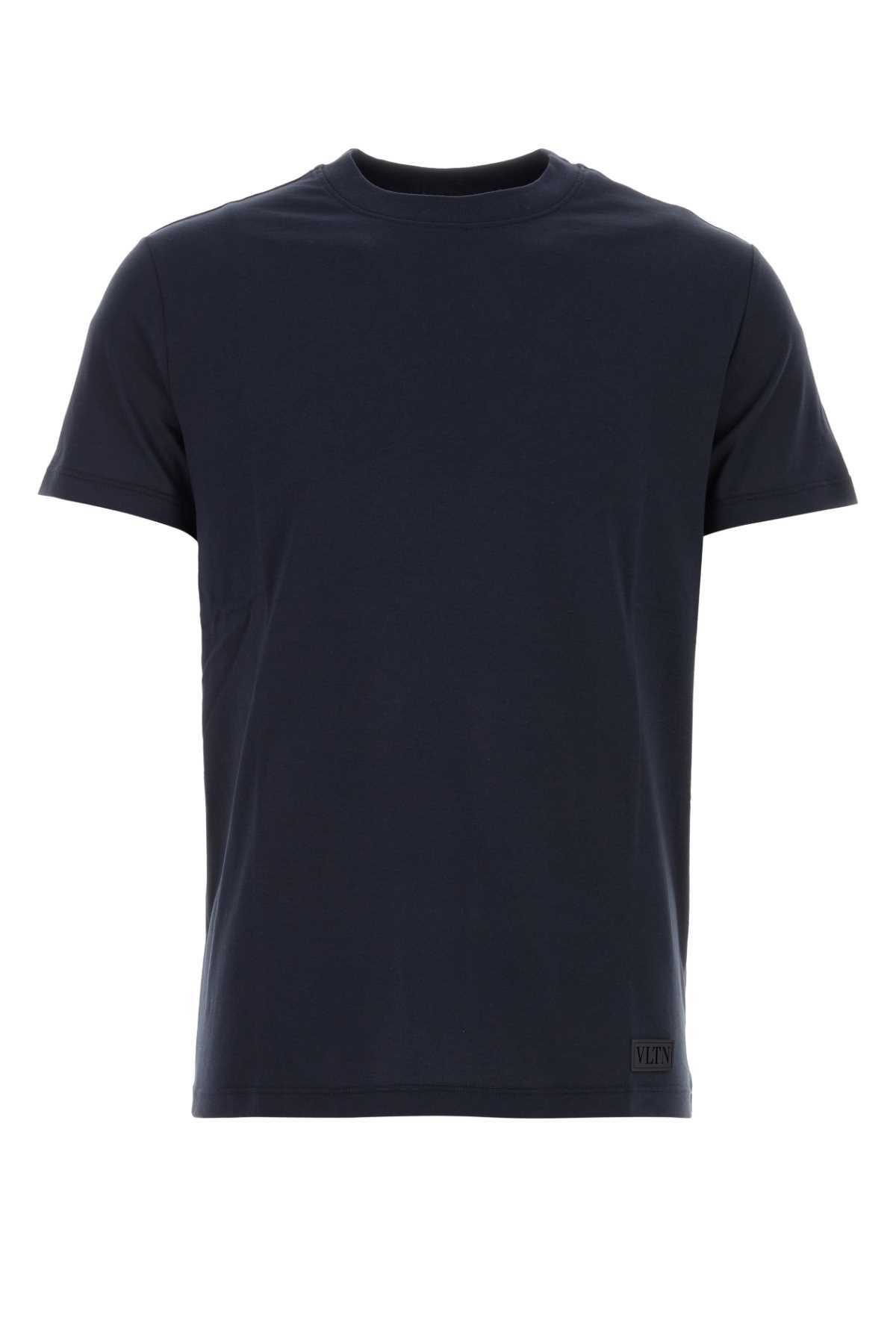 image of Valentino Garavani Midnight Blue Cotton T-Shirt, Men's (Size Medium)