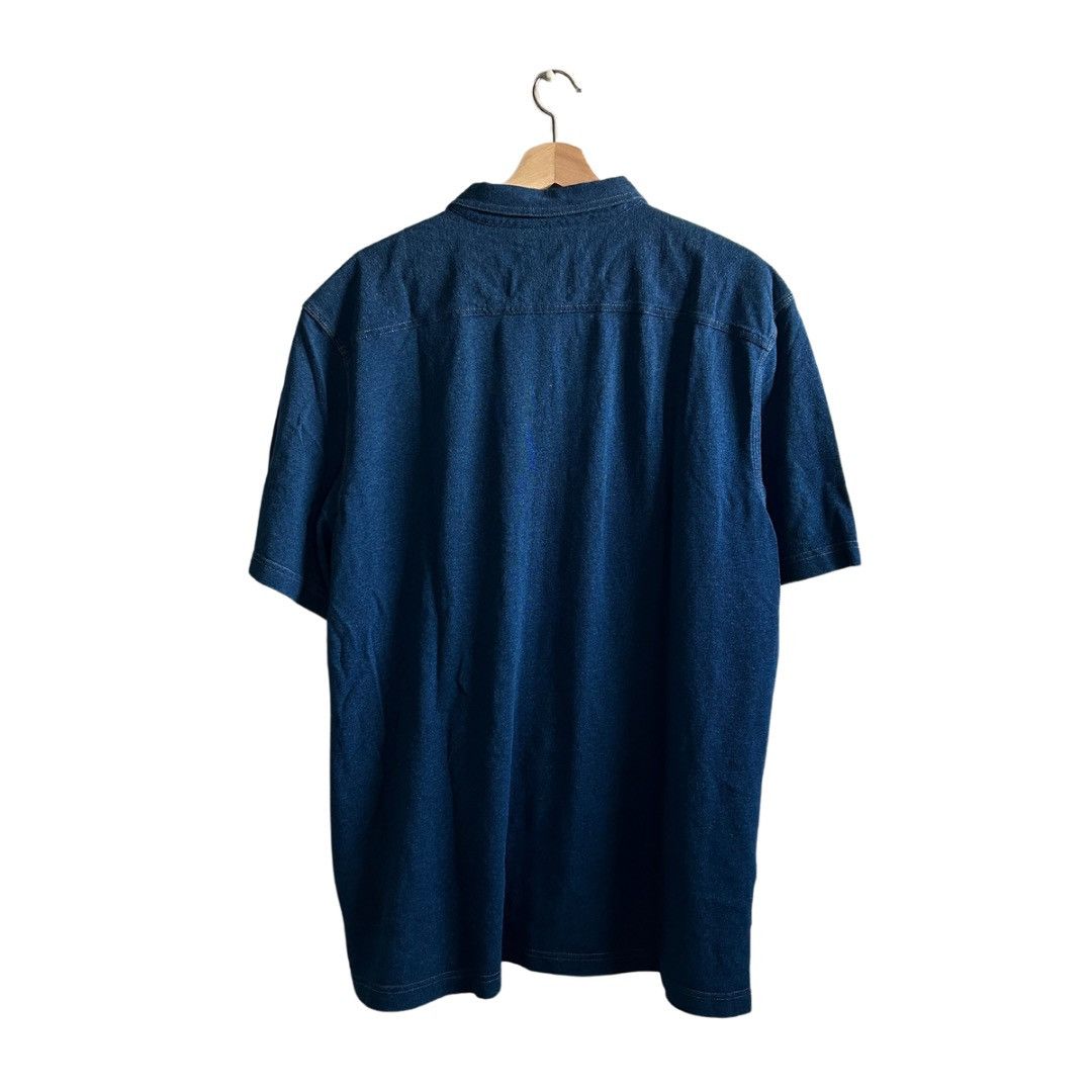 John Varvatos John Varvatos Denim Button Down SS Shirt Size US XL / EU 56 / 4 - 2 Thumbnail
