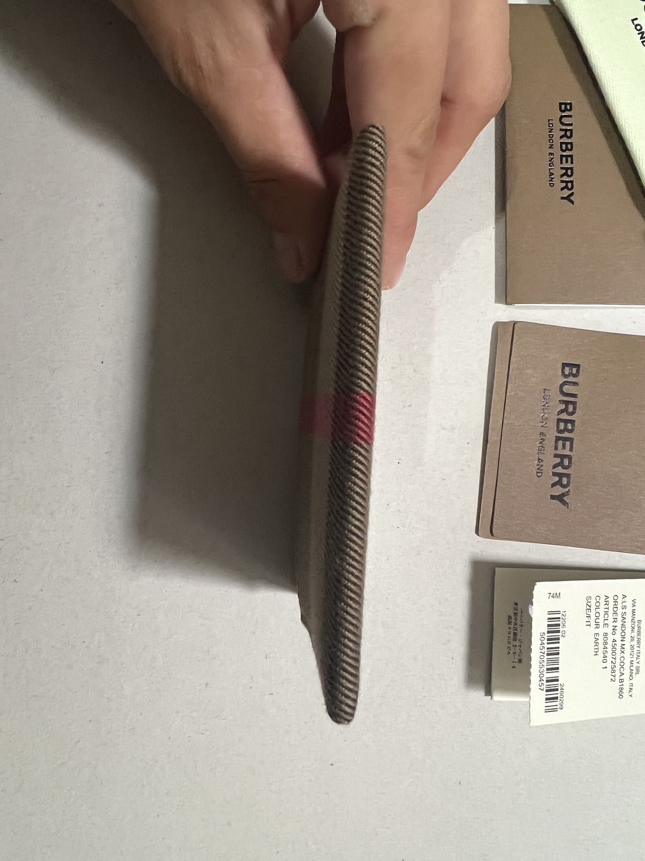 Burberry Burberry Sandon Canvas Check Slim Card Case Size ONE SIZE - 3 Thumbnail