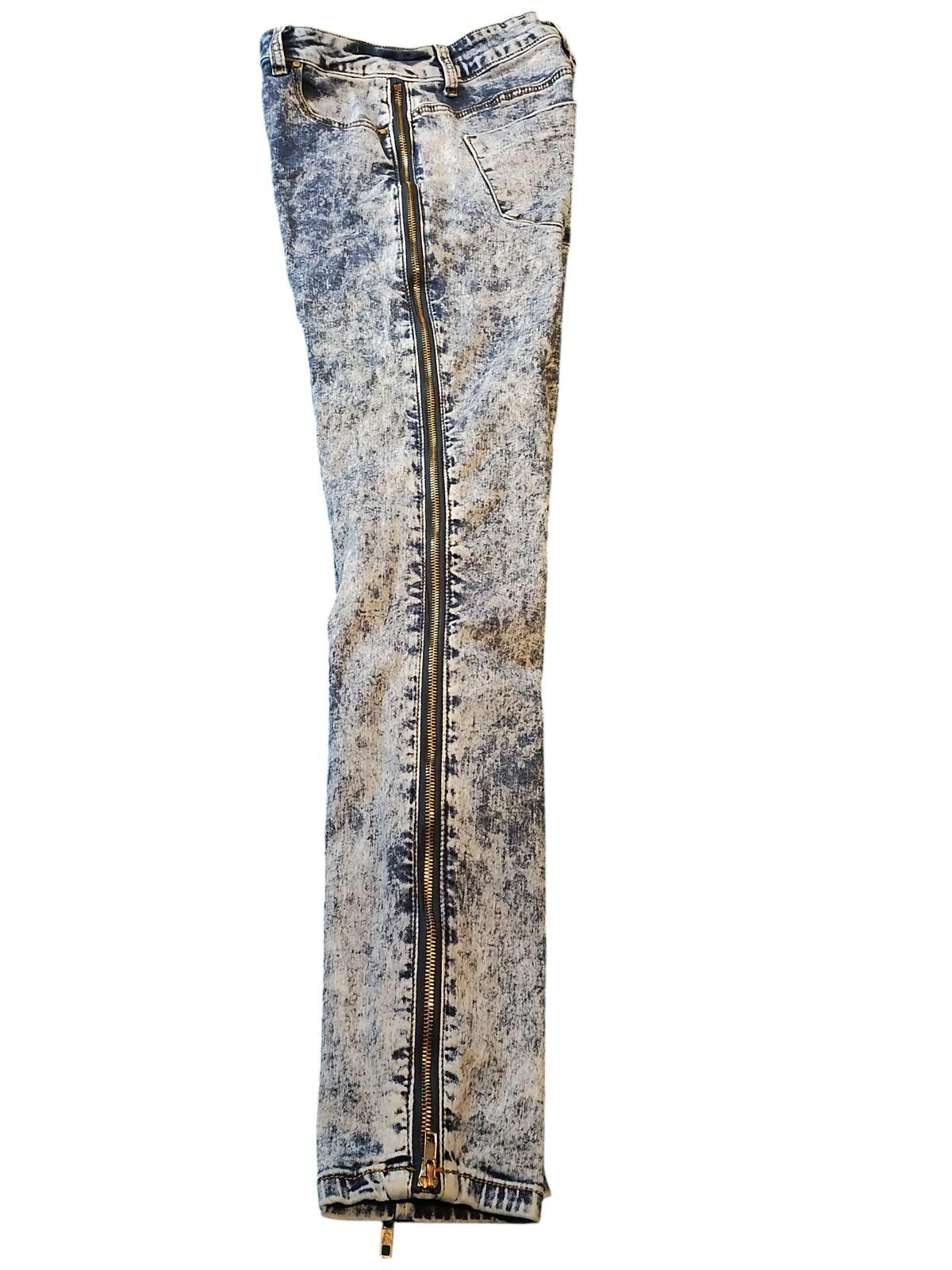 Designer K Jordan Women's Skinny Jeans with Side Zippers Size 30" / US 8 / IT 44 - 4 Thumbnail