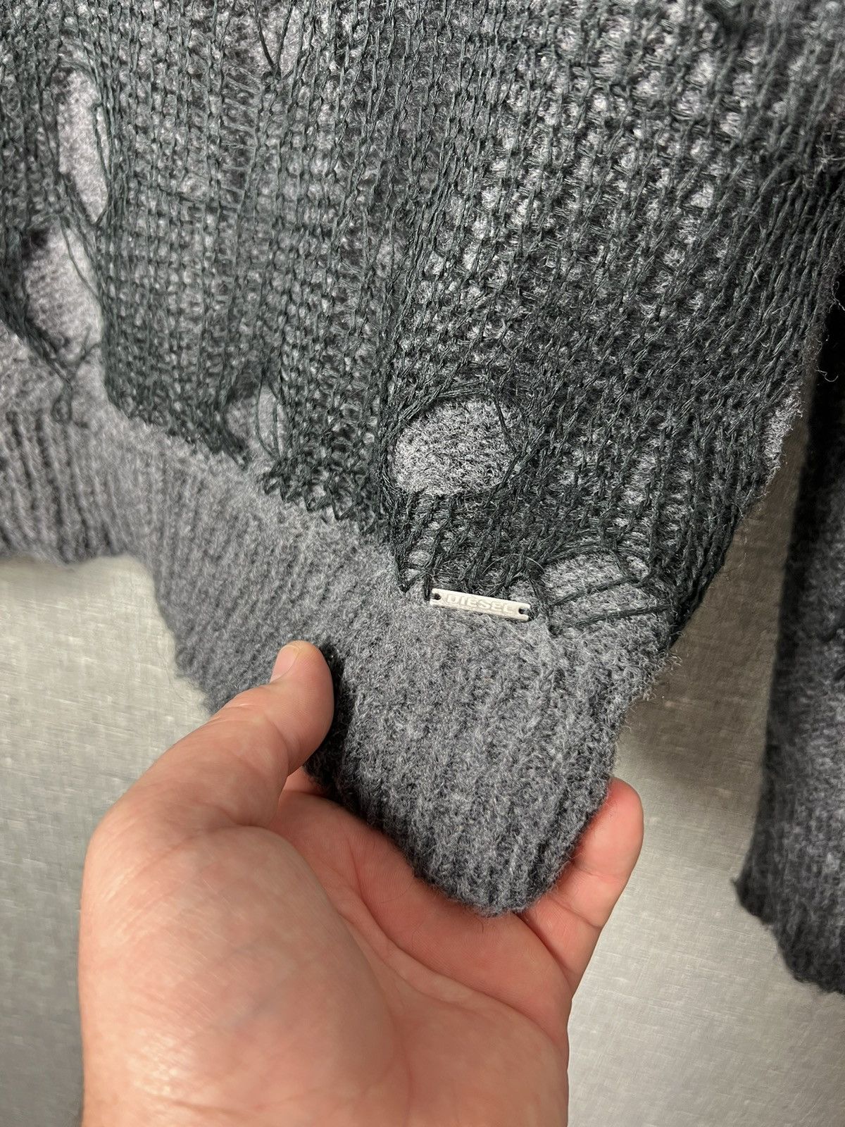 Diesel Rare Diesel Spiderweb Destroyed M-Plagae Pullover Sweater Size S / US 4 / IT 40 - 7 Thumbnail