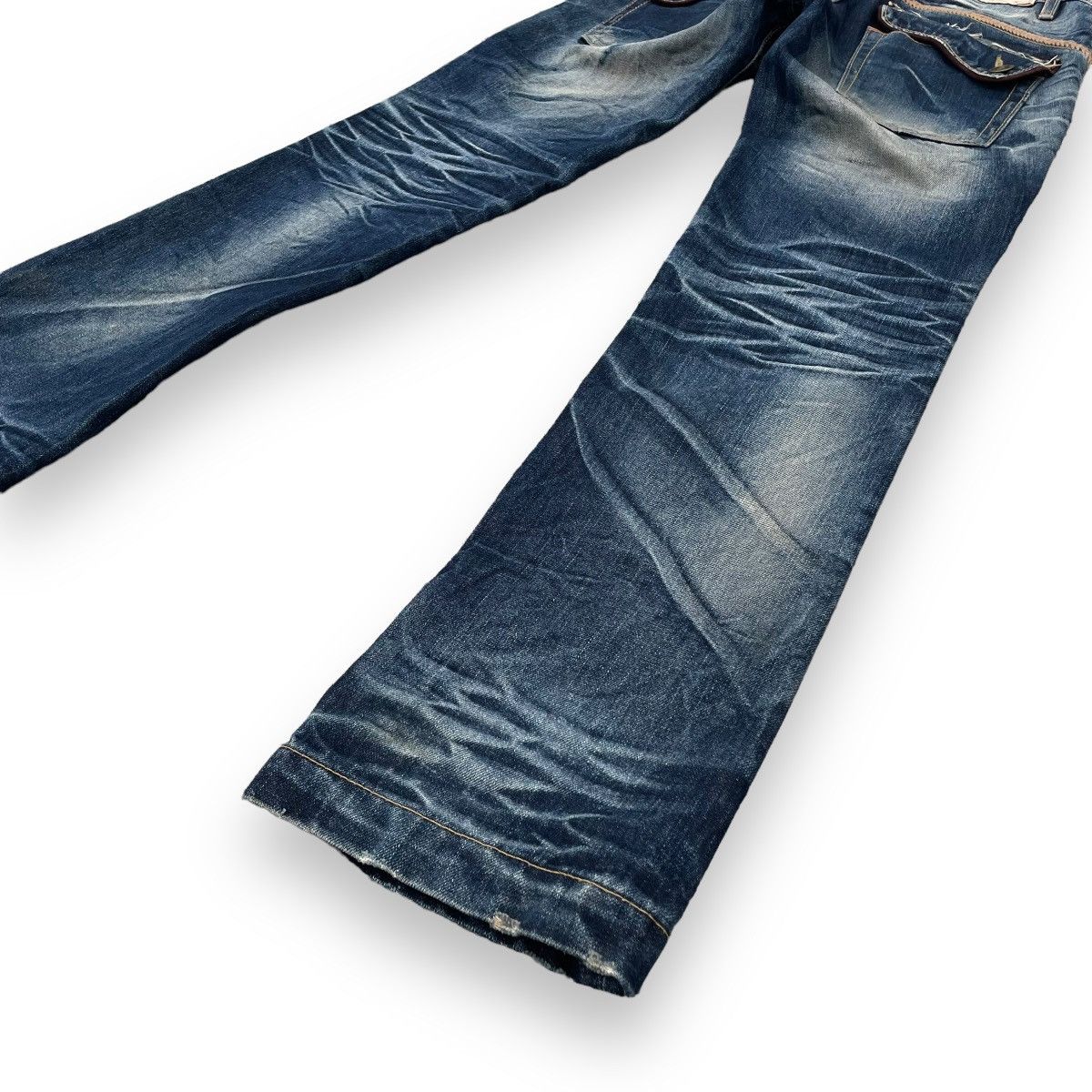 If Six Was Nine 🇯🇵 VINTAGE LOLITA BY CONCERT CLUB WASHED DENIM PANTS Size 29" - 14 Thumbnail