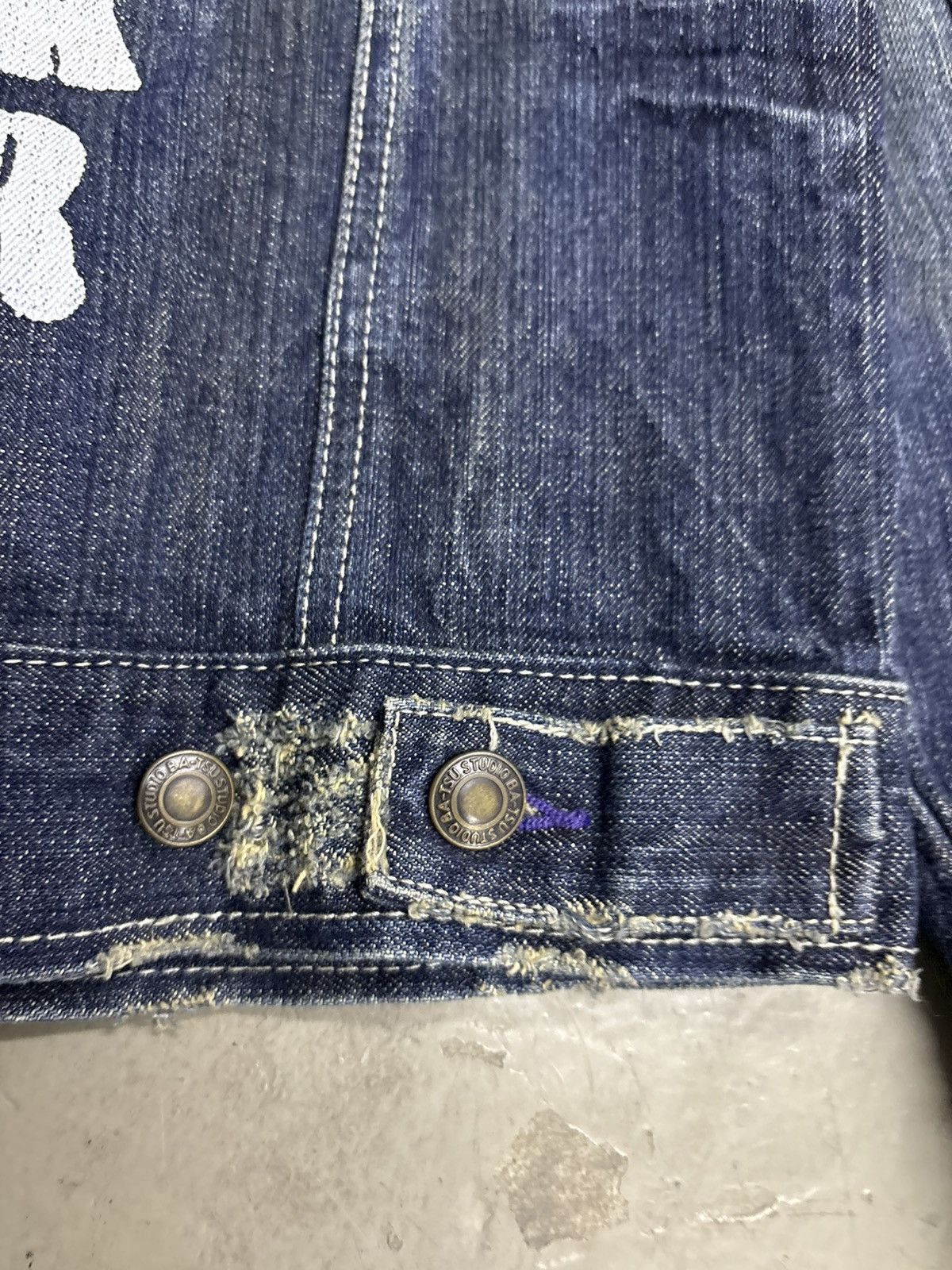If Six Was Nine Ba-Tsu Studio Rock Star Skull Type III Denim Zip Up Jacket Size US XS / EU 42 / 0 - 3 Thumbnail