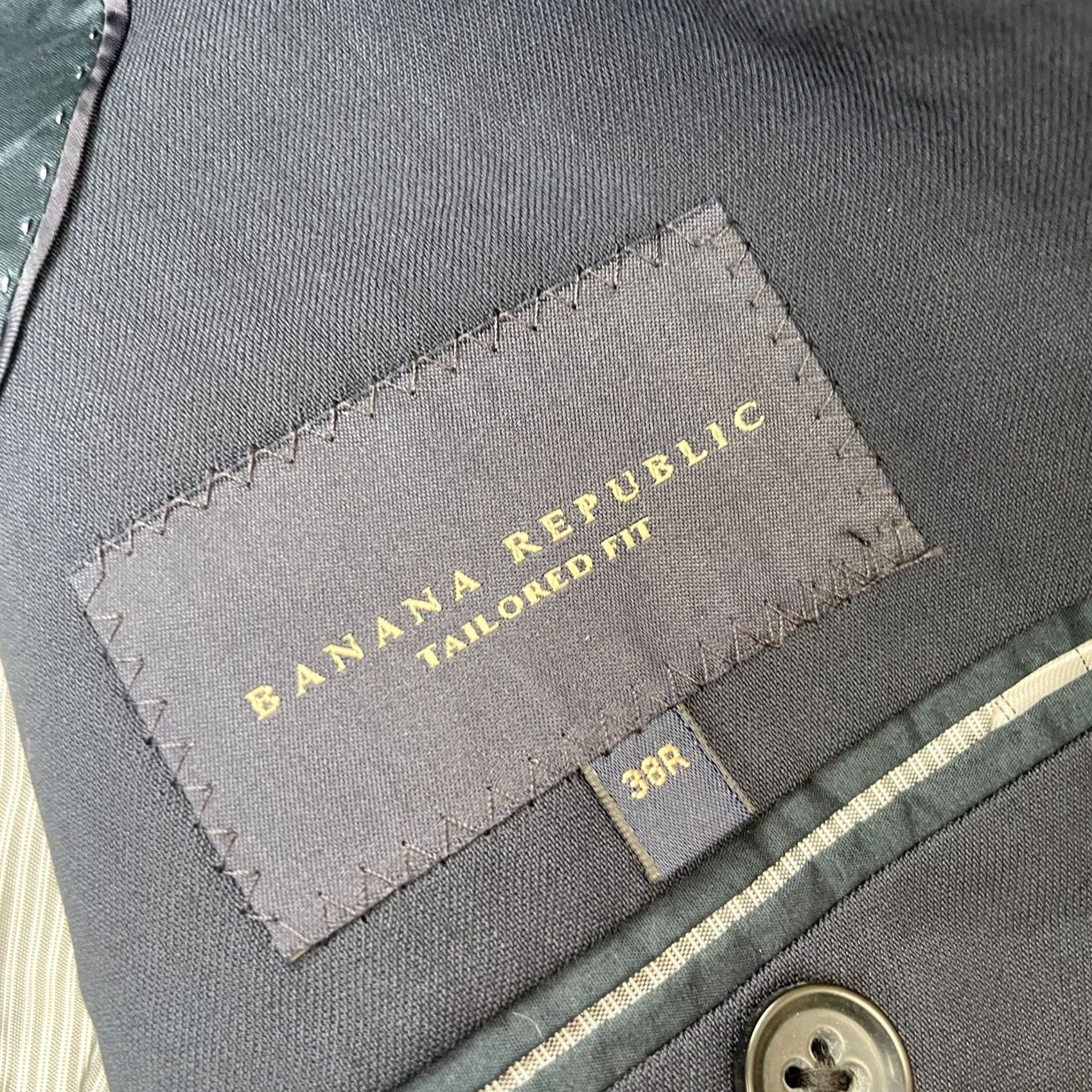 Banana Republic Banana Republic Blazer Coat Mens 38R Blue Wool Lined Tailored Fit Formal Classic Size 38R - 4 Thumbnail