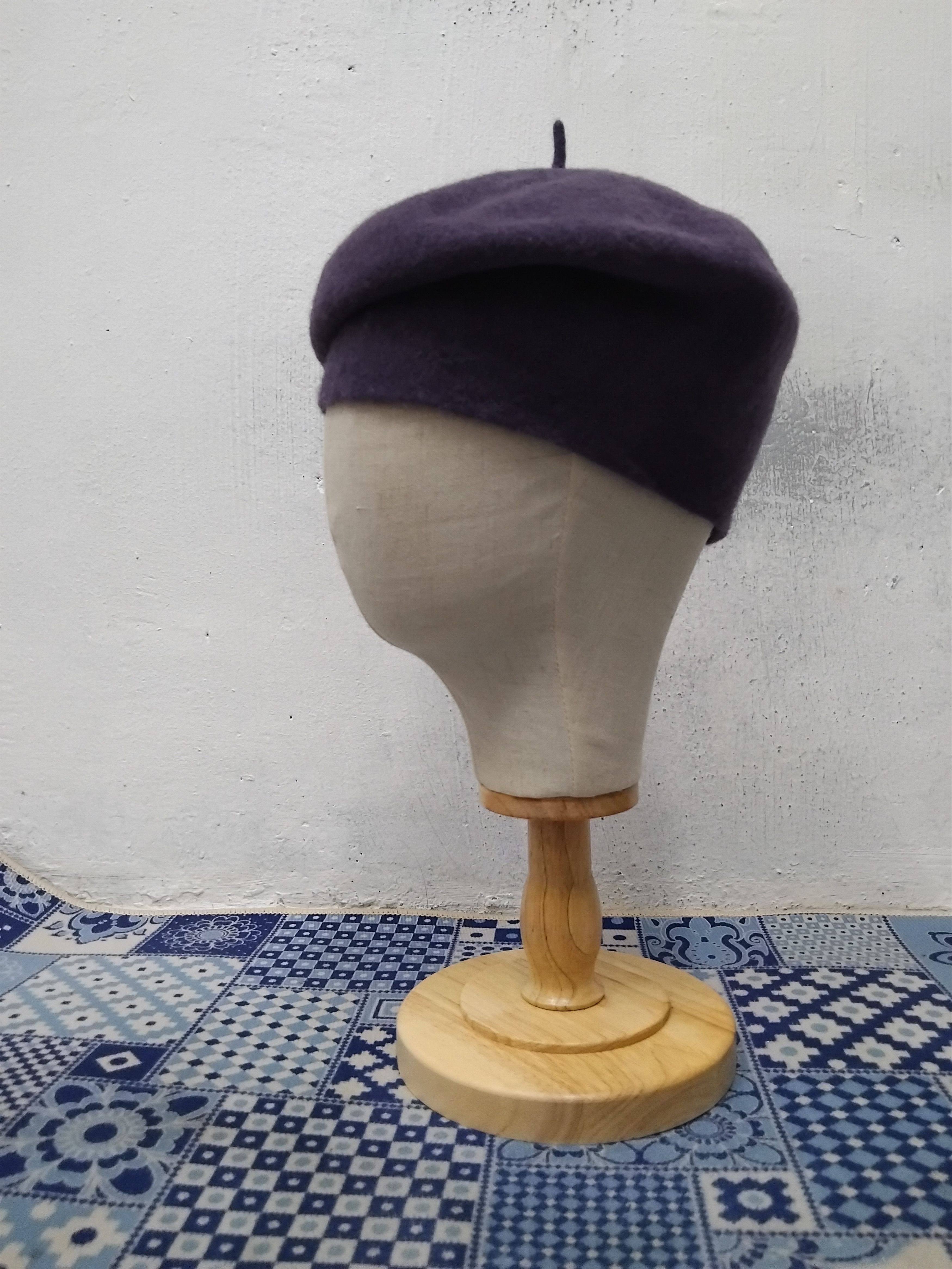 Japanese Brand Sally Scott purple colour beret Size ONE SIZE - 6 Thumbnail