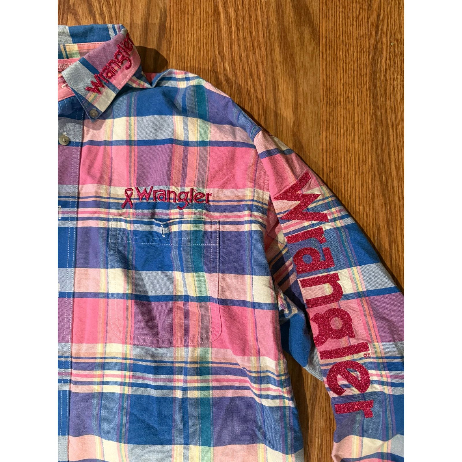 Wrangler Wrangler “Tough Enough to Wear Pink” Western Button-Up Shirt Size US XL / EU 56 / 4 - 2 Thumbnail