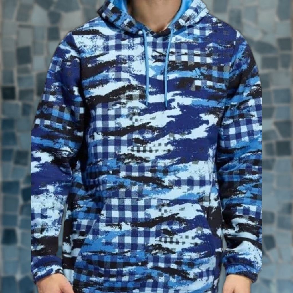 Adidas Adidas Hoodie Mens L Primegreen Postgame Plaid Camo Sweatshirt Abstract Fleece Size US L / EU 52-54 / 3 - 1 Thumbnail