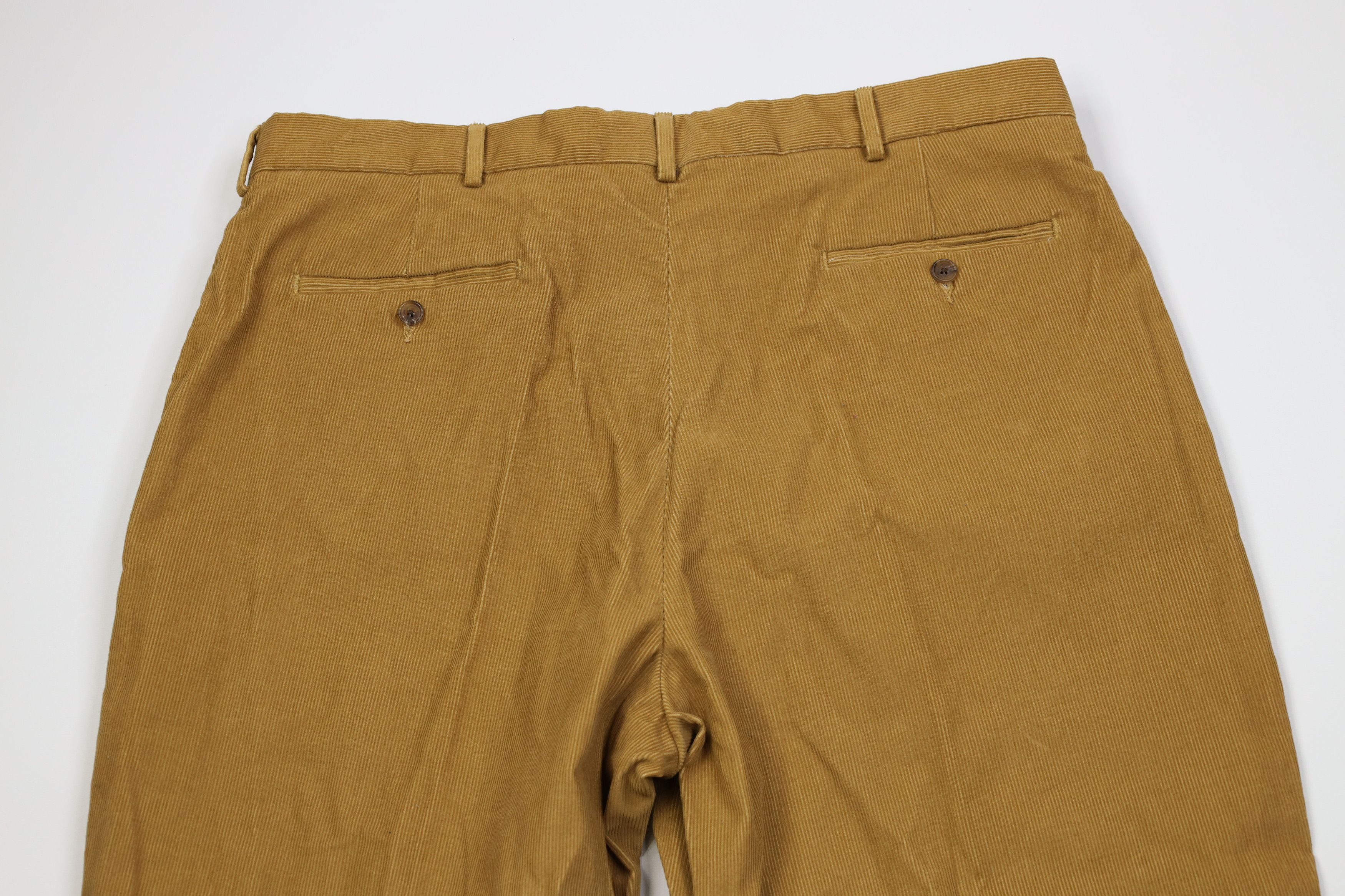 Lands' End Vintage 90s Lands End Wide Leg Corduroy Chino Pants Brown Size US 40 / EU 56 - 8 Thumbnail