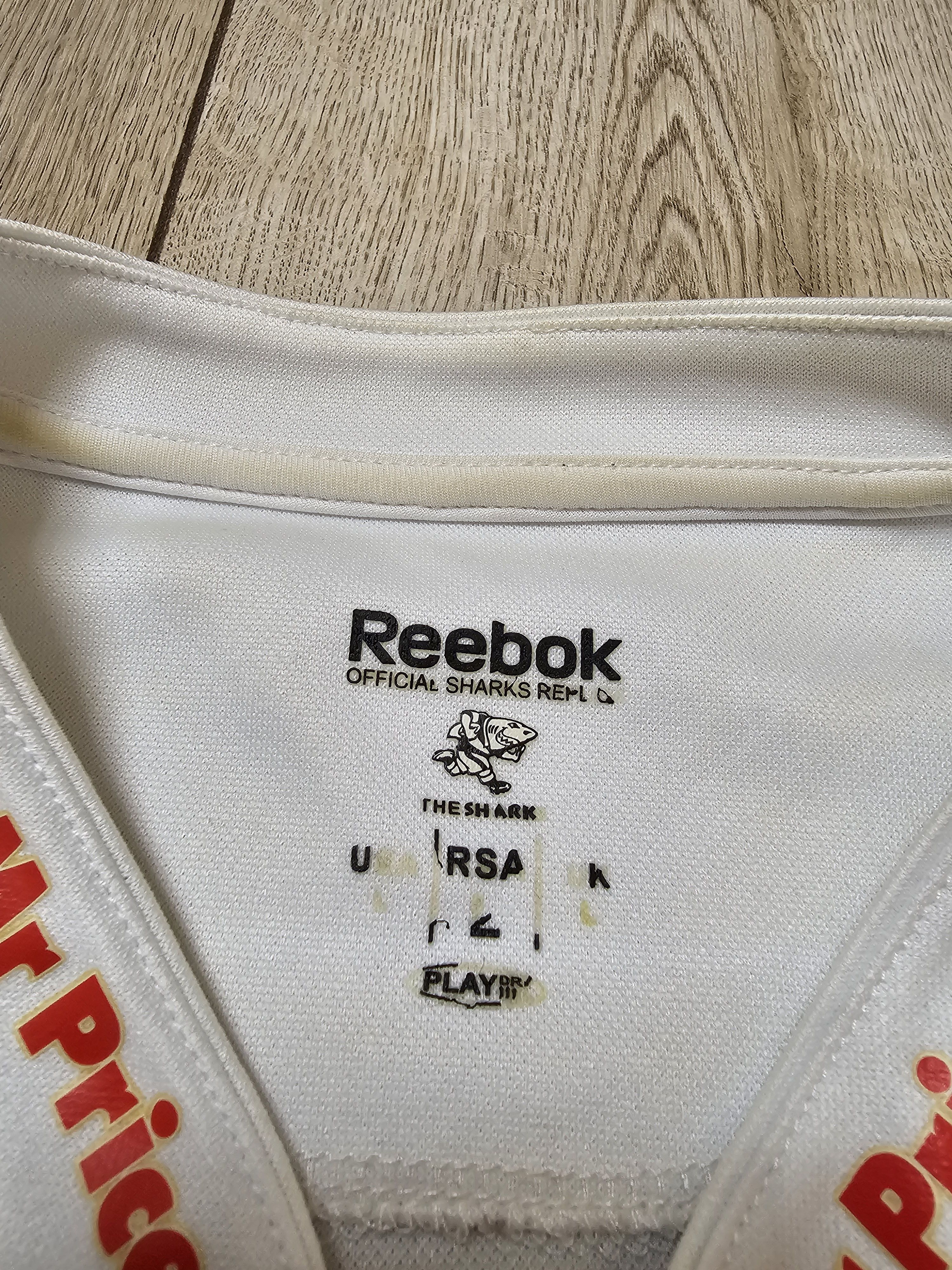 Reebok THE SHARKS RUGBY JERSEY 2012 SOUTH AFRICA RUGBY SHIRT RUGBY Size US L / EU 52-54 / 3 - 7 Thumbnail