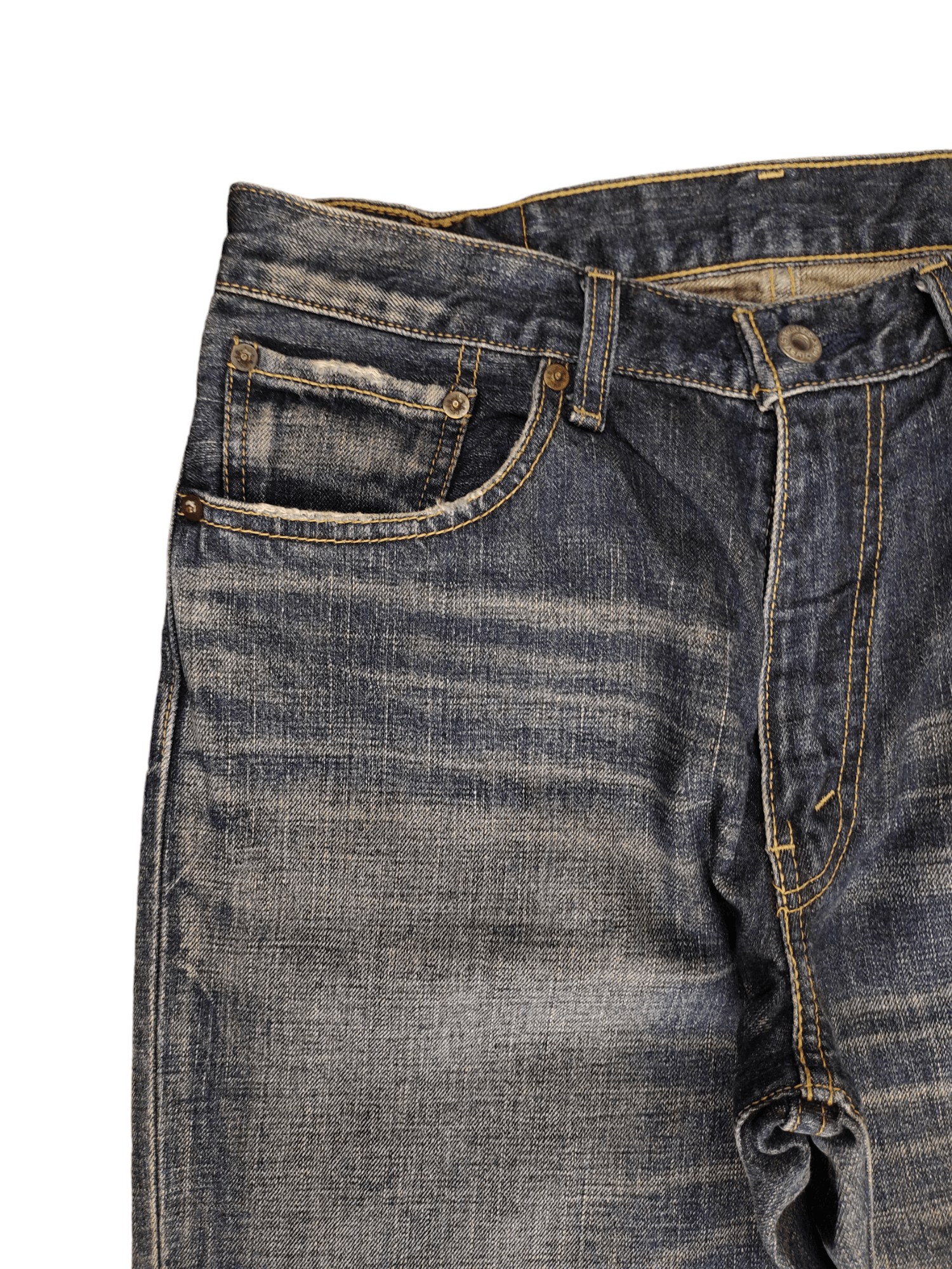 Comme des Garcons × Undercover And Suns Japan Studded Pocket Faded Black Denim Jeans Size US 32 / EU 48 - 4 Thumbnail