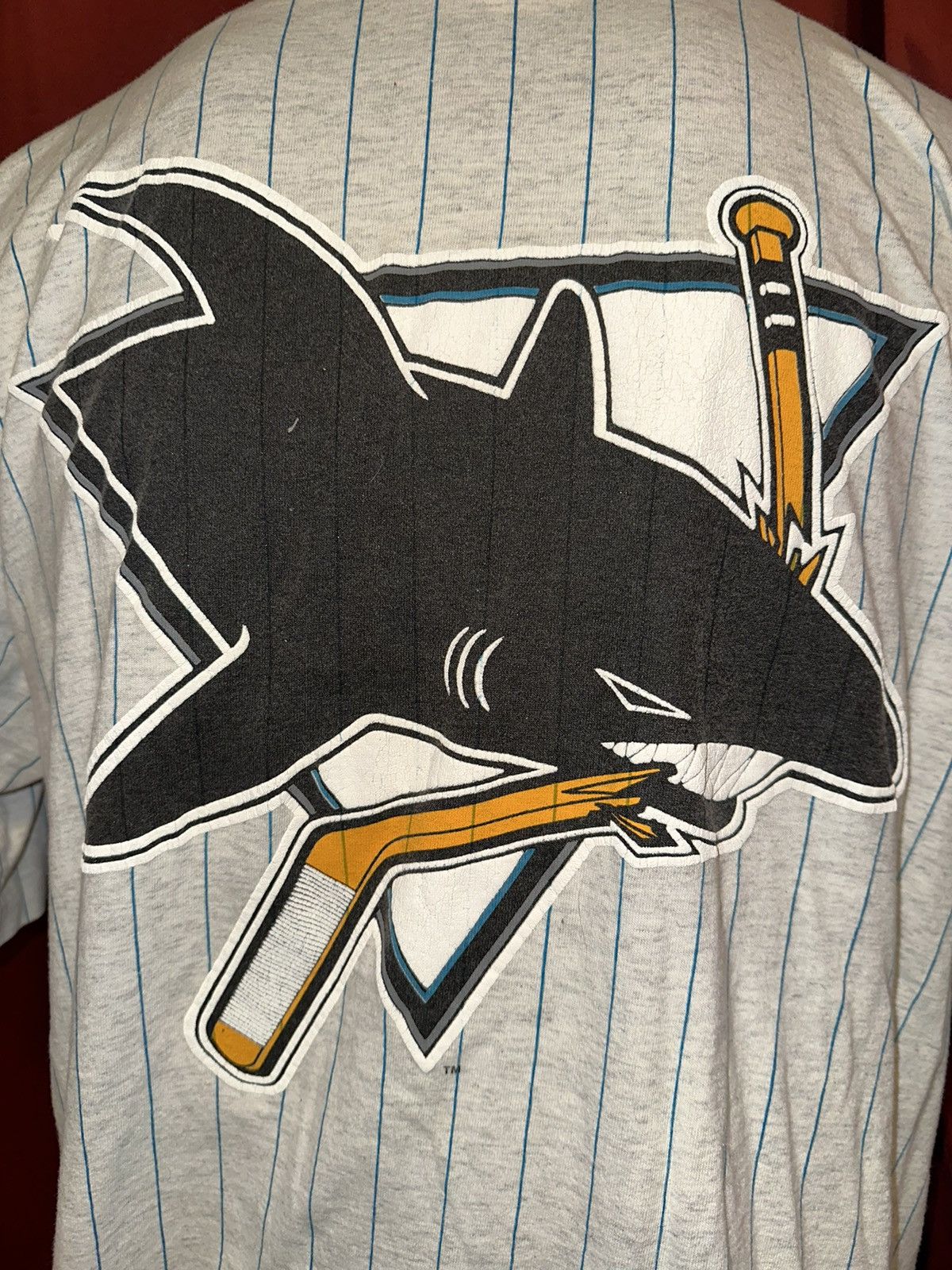 NHL × Vintage Vintage San Jose Sharks Jersey 90’s NHL Baseball Tee Grail Size US XL / EU 56 / 4 - 6 Thumbnail