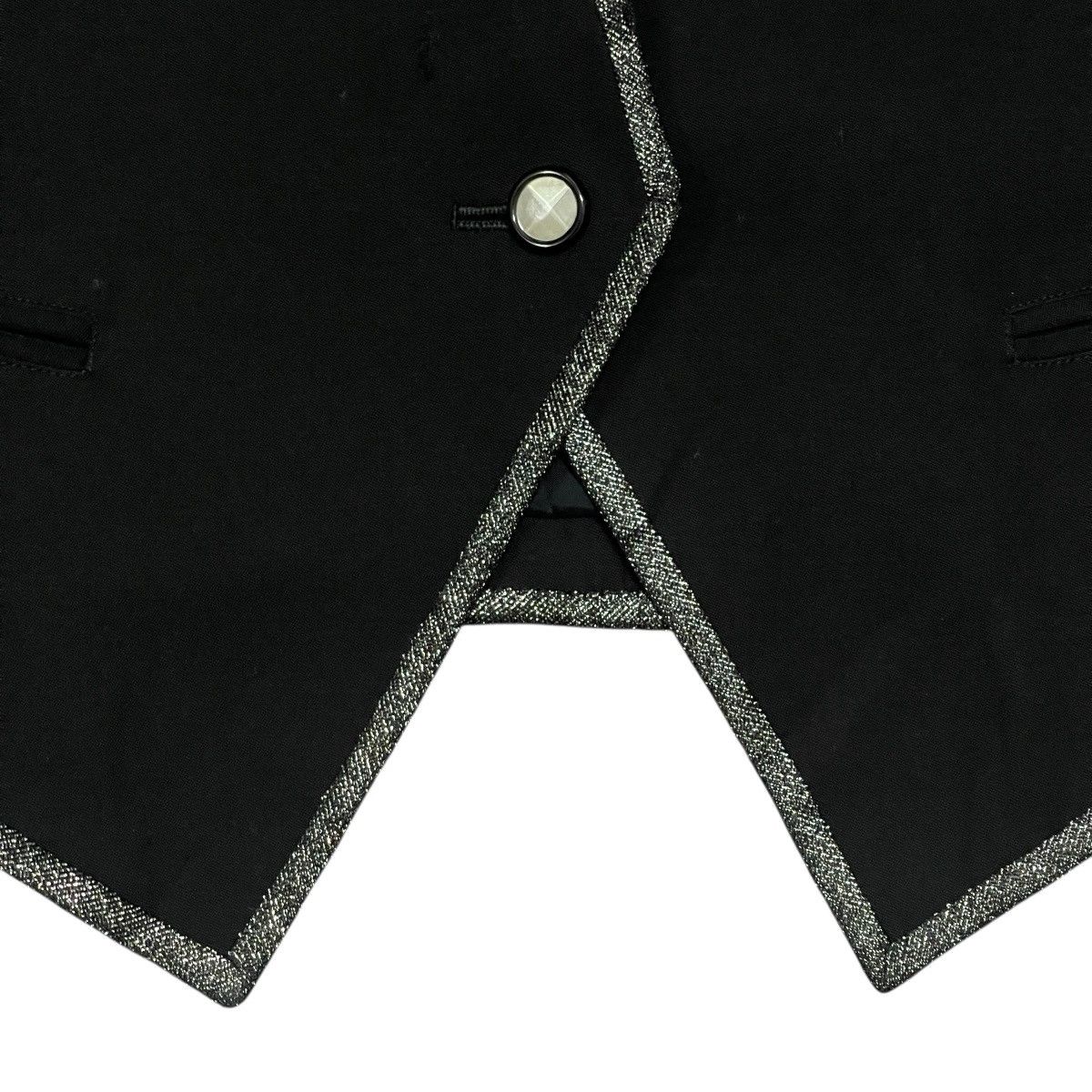 Paco Rabanne Vtg Paco Rabanne Paris V-neckline Silver Trim Outline Jacket Size M / US 6-8 / IT 42-44 - 8 Thumbnail