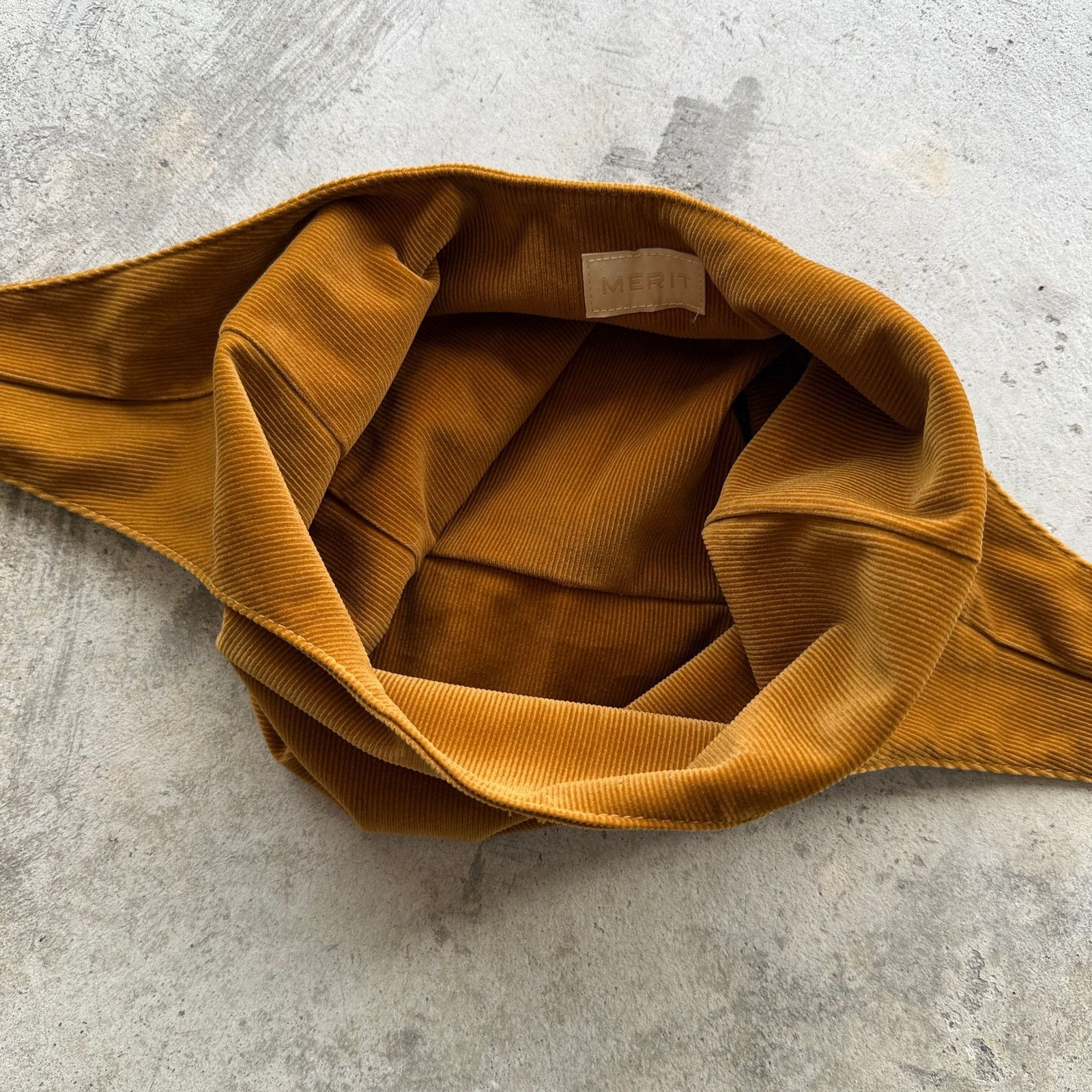 Other Merit Beauty Mustard Yellow Corduroy Knot Hobo Bag Size ONE SIZE - 5 Thumbnail