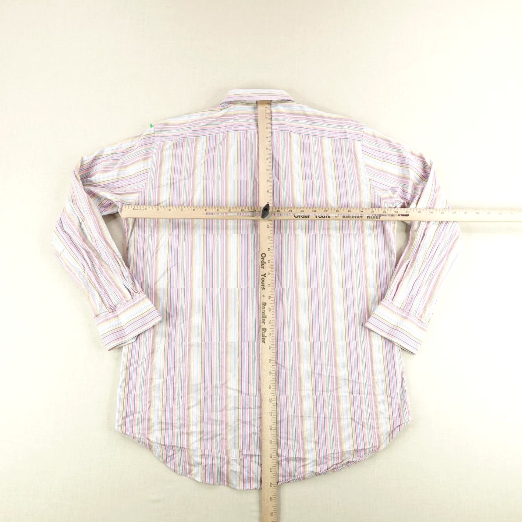 Etro Etro 42 Shirt Mens Medium Pink Stripes Button Up Long Sleeve Dress Shirt Italy Etro 42 Made in Italy Button-Up Size 40R - 5 Thumbnail