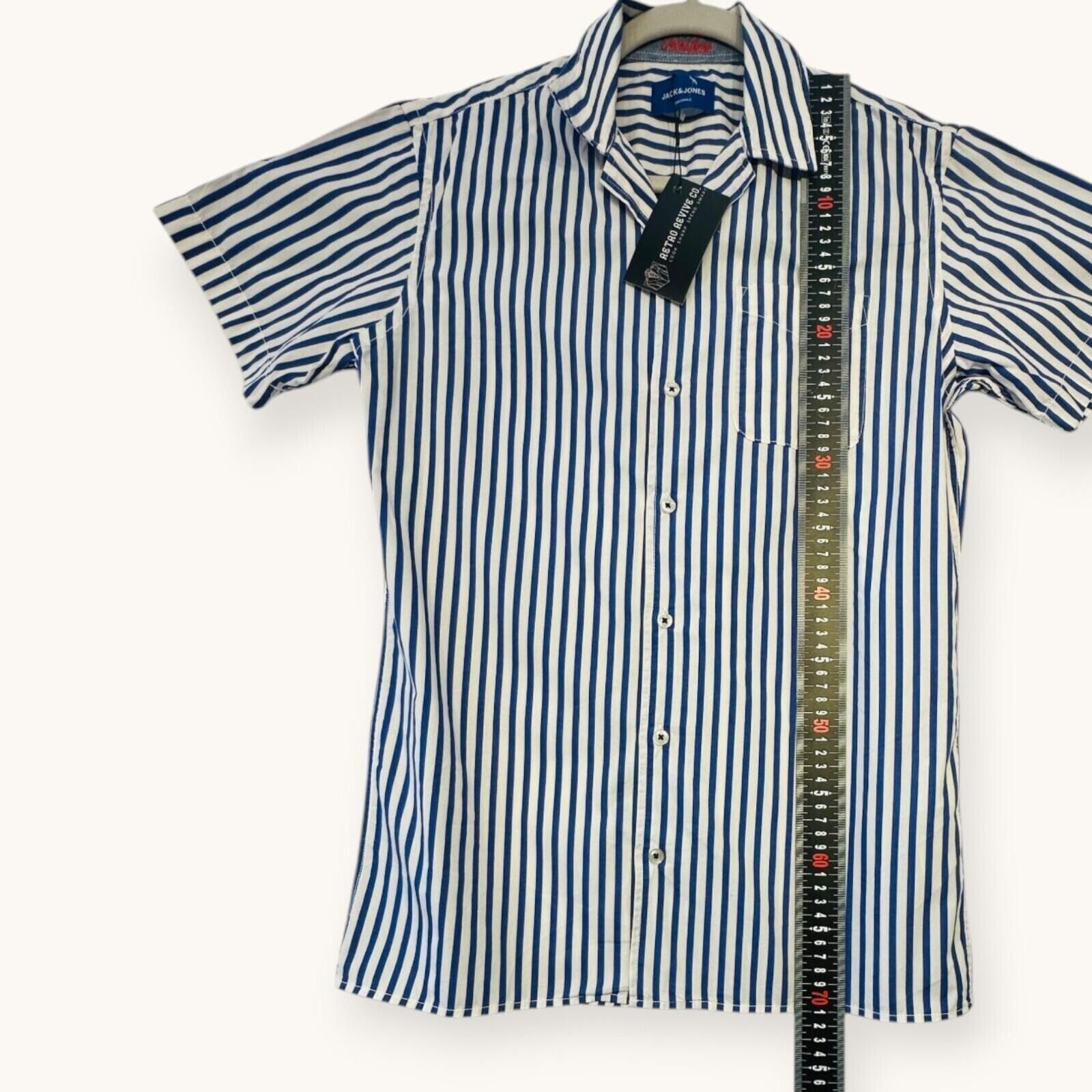 Jack & Jones Jack & Jones Shirt Men's UK Size S White and Blue Striped Size US S / EU 44-46 / 1 - 9 Thumbnail
