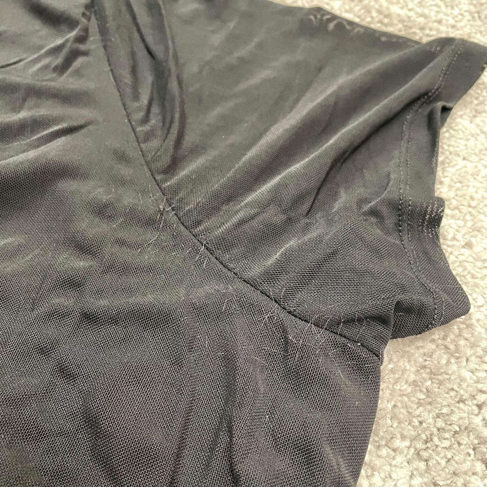 Torrid Torrid Blouse Shirt Womens 3 Black V-Neck Short Sleeve Knit Nylon Spandex Casual Loose Threads Size XS / US 0-2 / IT 36-38 - 5 Thumbnail