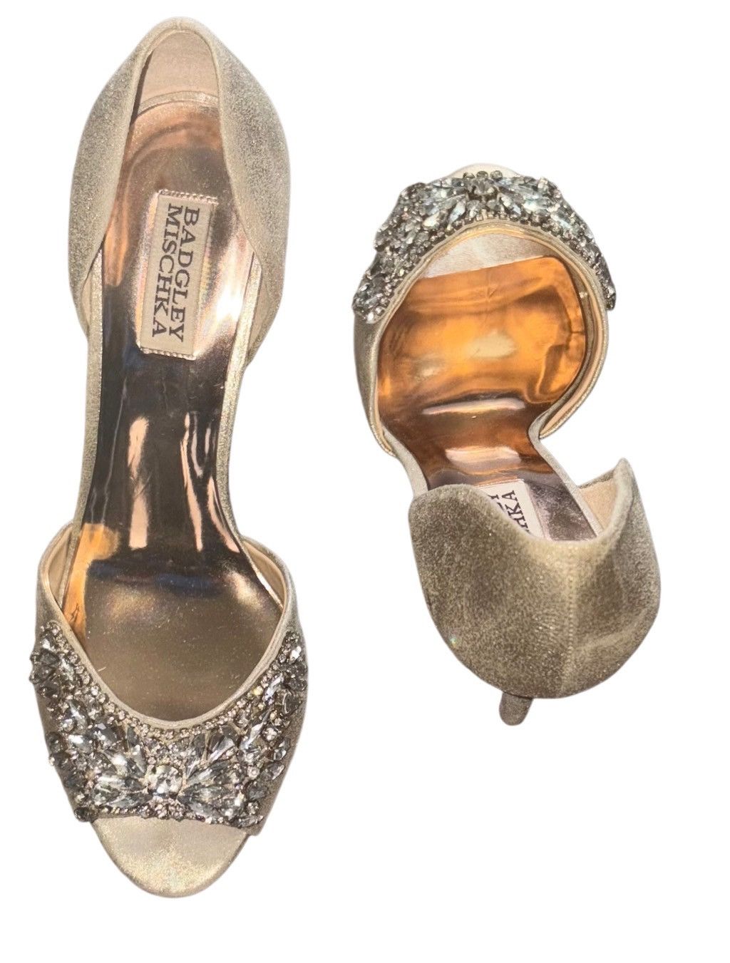 Badgley Mischka Badgley Mischka Crystal Embellished Heels Size US 8.5 / IT 38.5 - 7 Thumbnail
