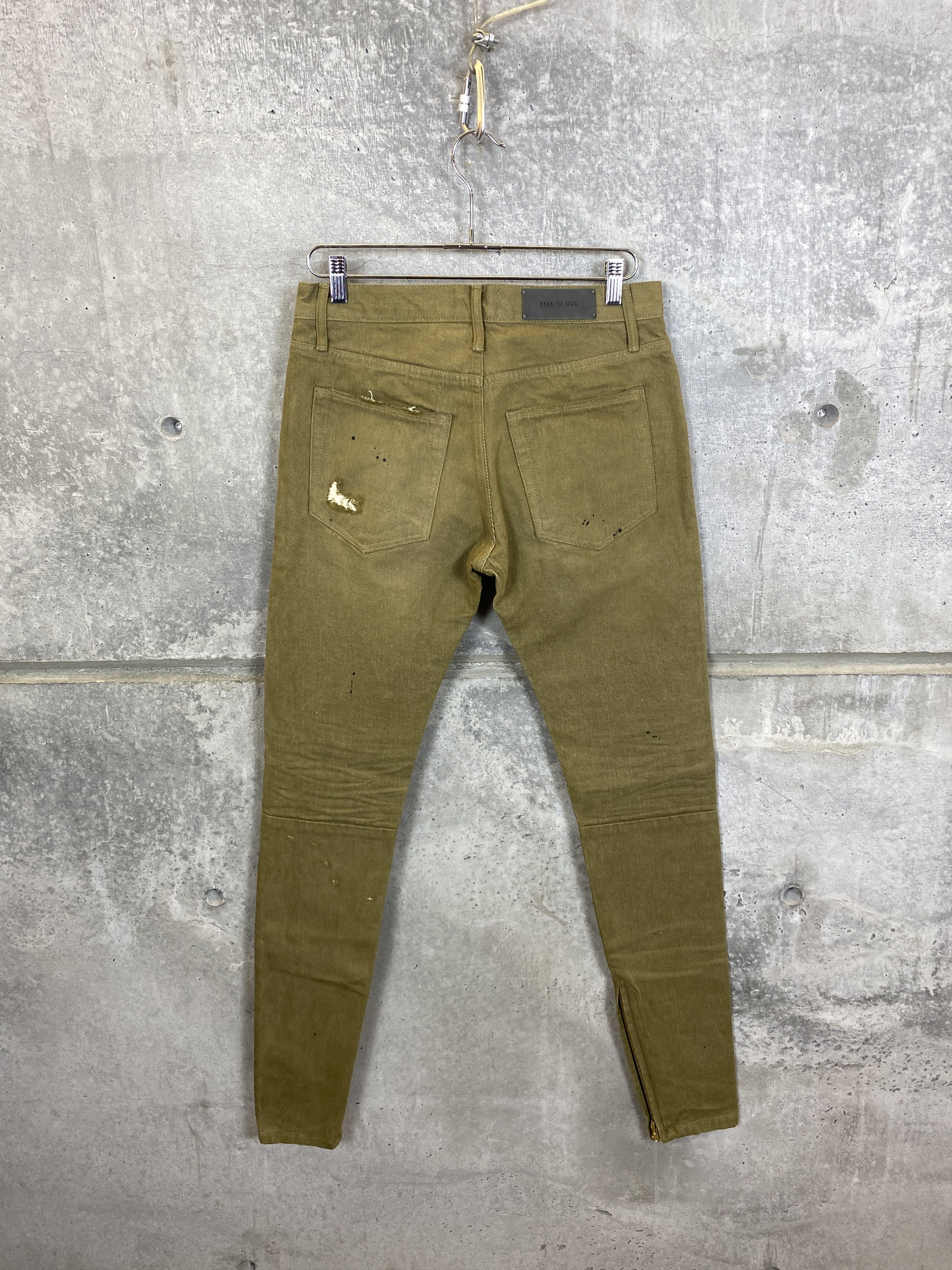 Fear of God NWOT VINTAGE FEAR OF GOD GOLD DISTRESSED DENIM JEAN DENIM Size US 31 - 2 Thumbnail