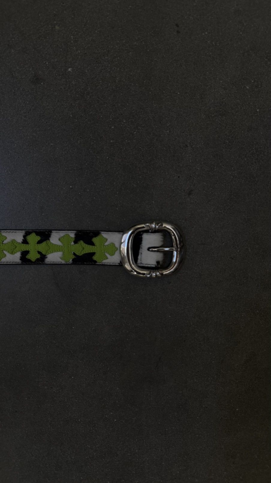 Chrome Hearts GRAIL! Chrome Hearts Cross Patch Pony Hair Gunslinger Belt Size 38 - 3 Thumbnail