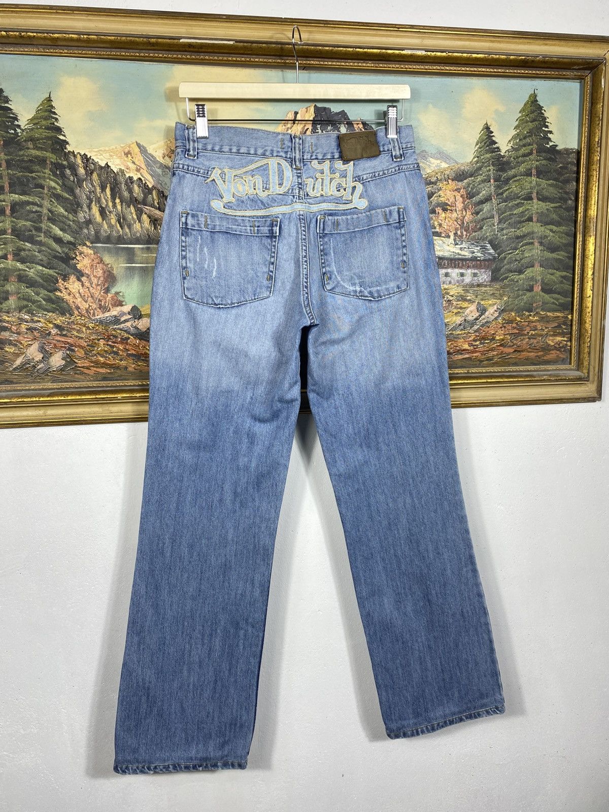 Vintage × Von Dutch Von Dutch Vintage Y2k Big Logo Denim Jeans Trousers Pants Size 32" / US 10 / IT 46 - 3 Thumbnail