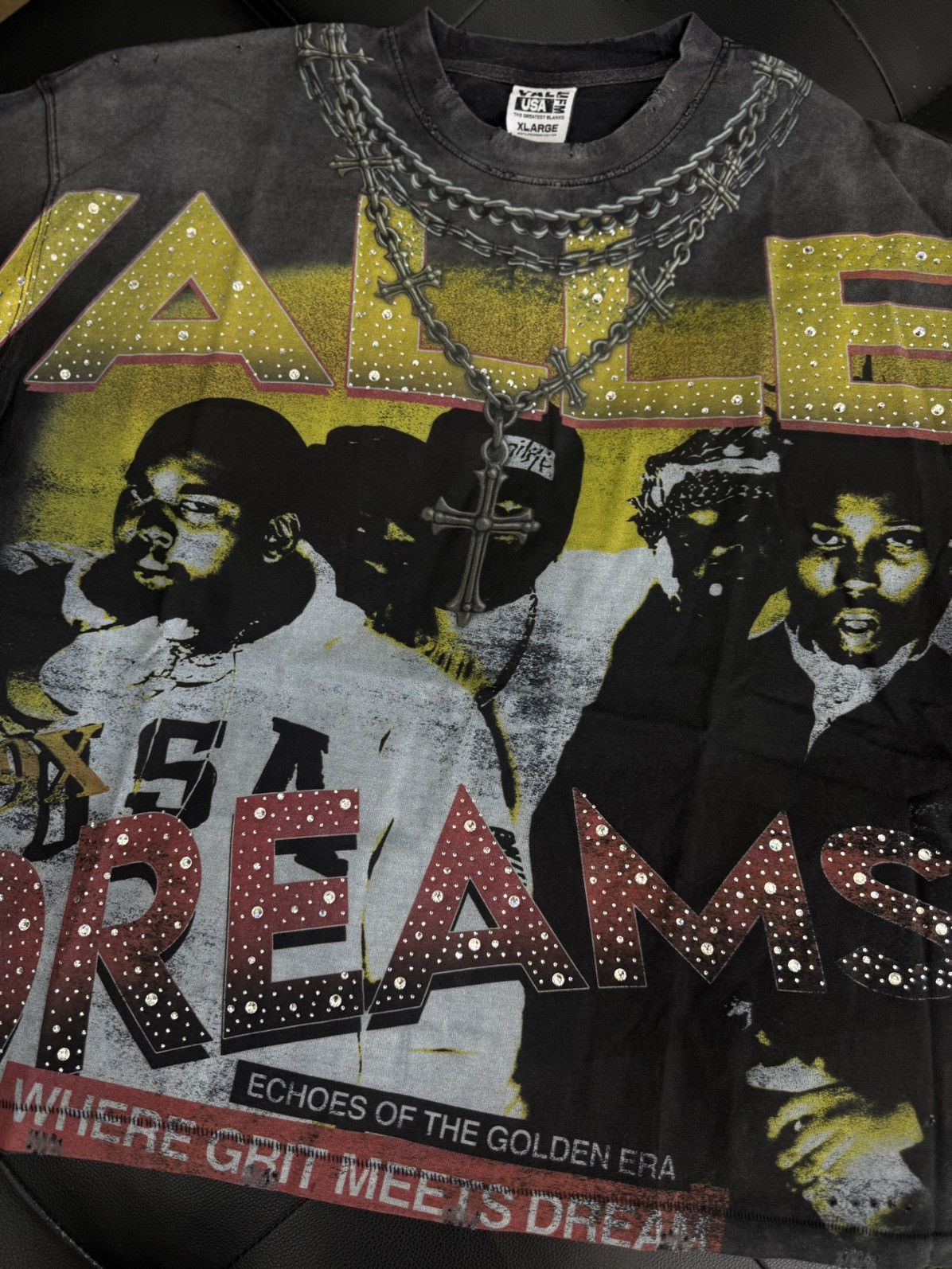 Vale Valley Dreams Black Chambers Bling Tee Size XL NEW Size US XL / EU 56 / 4 - 5 Thumbnail