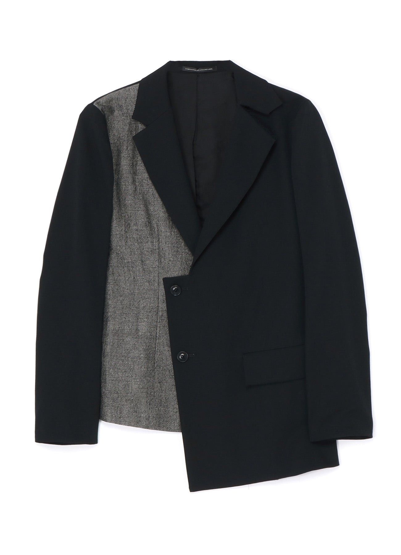 Yohji Yamamoto $1165 NWT Yohji Yamamoto Y's Gabardine Asymmetric Jacket Size US M / EU 48-50 / 2 - 11 Thumbnail