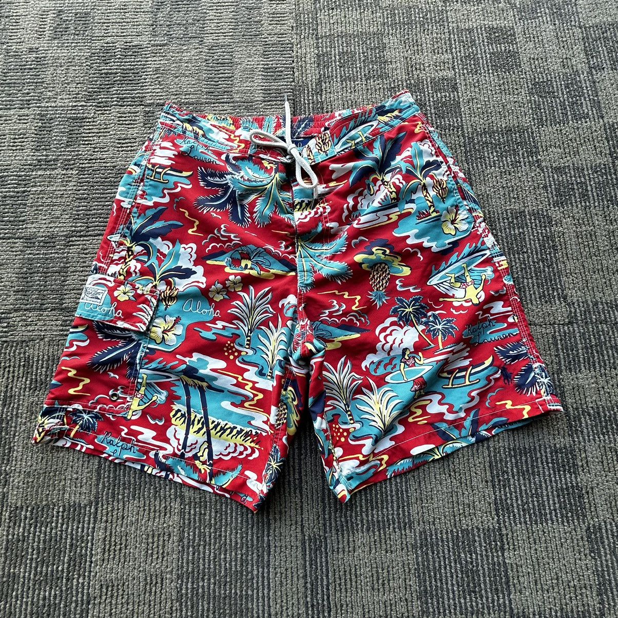 Polo Ralph Lauren Polo Ralph Lauren AOP Hawaiian Swim Trunk Board Shorts Size US 32 / EU 48 - 1 Thumbnail
