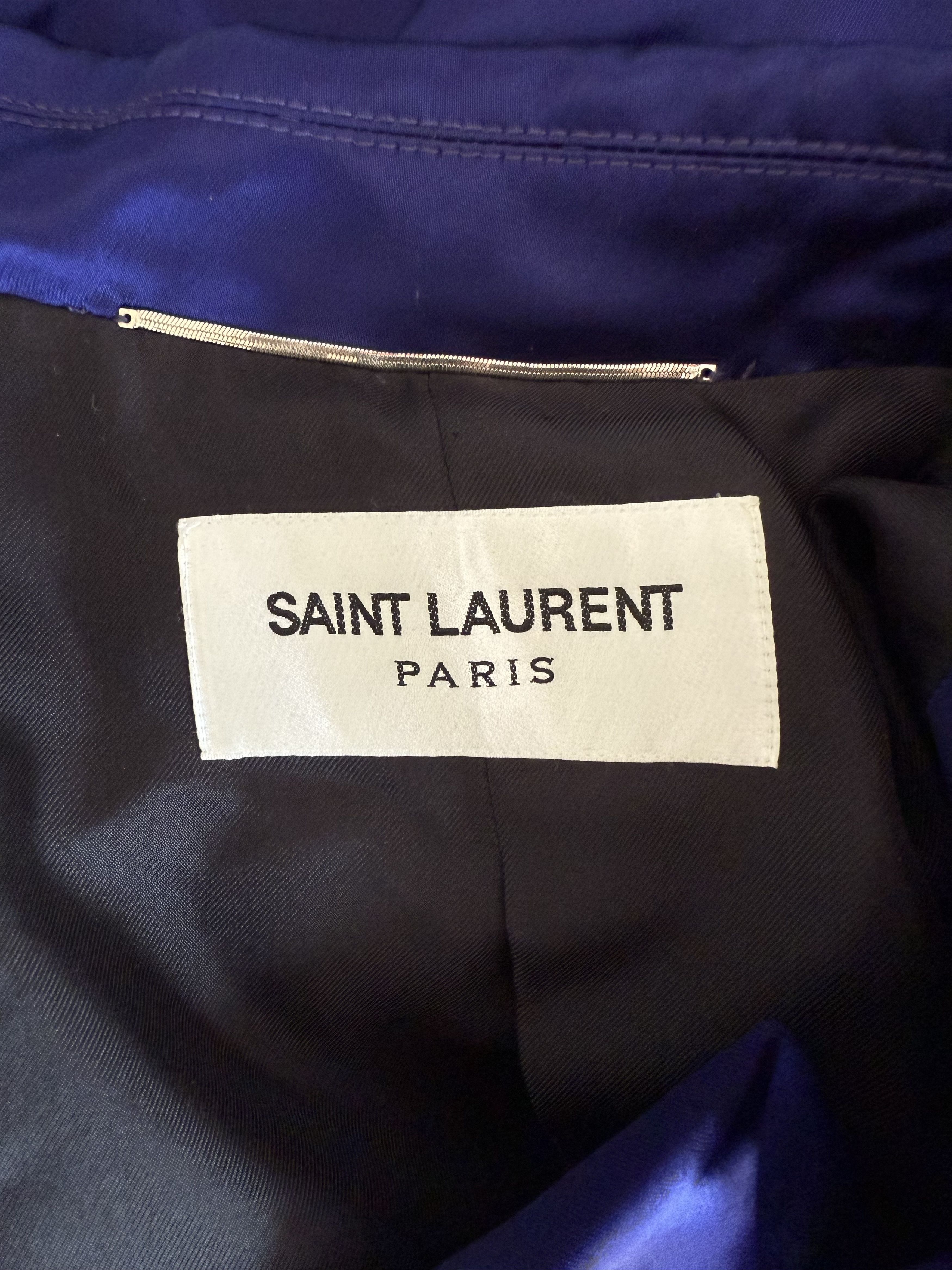 Saint Laurent Paris SS22' Saint Laurent Satin Purple Overcoat Size US M / EU 48-50 / 2 - 12 Thumbnail