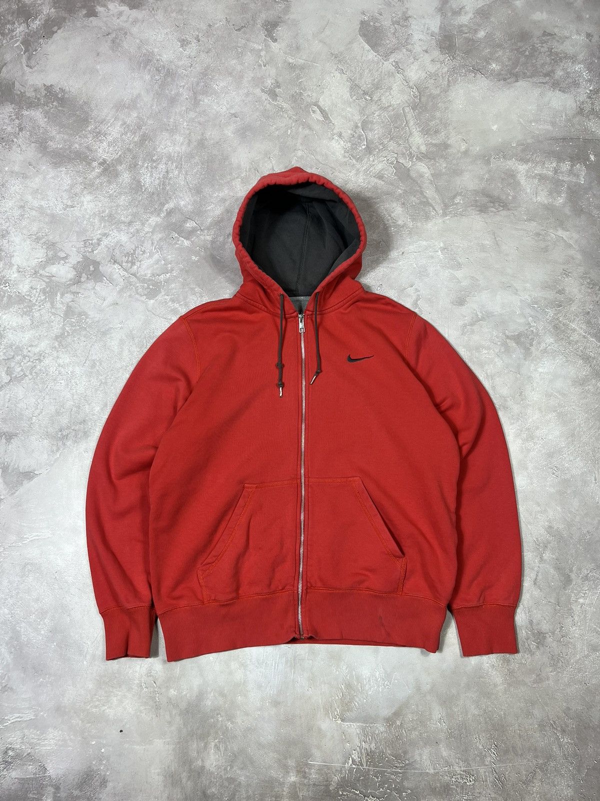 Vintage Vintage Nike Swoosh Distressed Zip hoodie Size US L / EU 52-54 / 3 - 1 Thumbnail