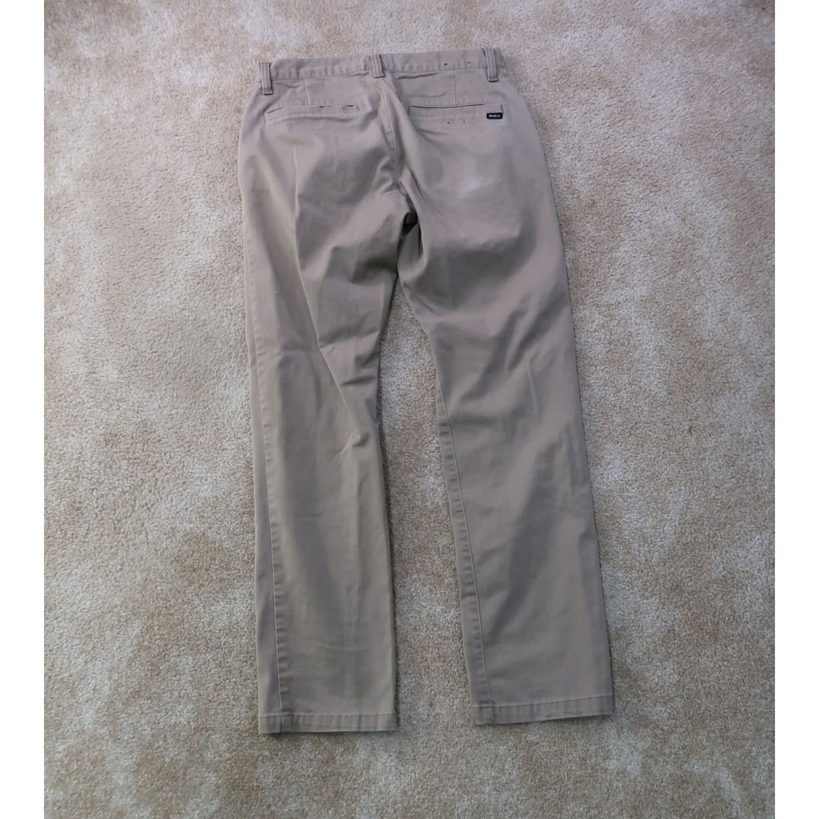 RVCA VINTAGE RVCA Chino Pants Straight Fit Beige 30x30 5-Pocket Flat Front Men’s 30 Regular Denim/Cotton Holiday Seasonal? Size US 30 / EU 46 - 7 Thumbnail