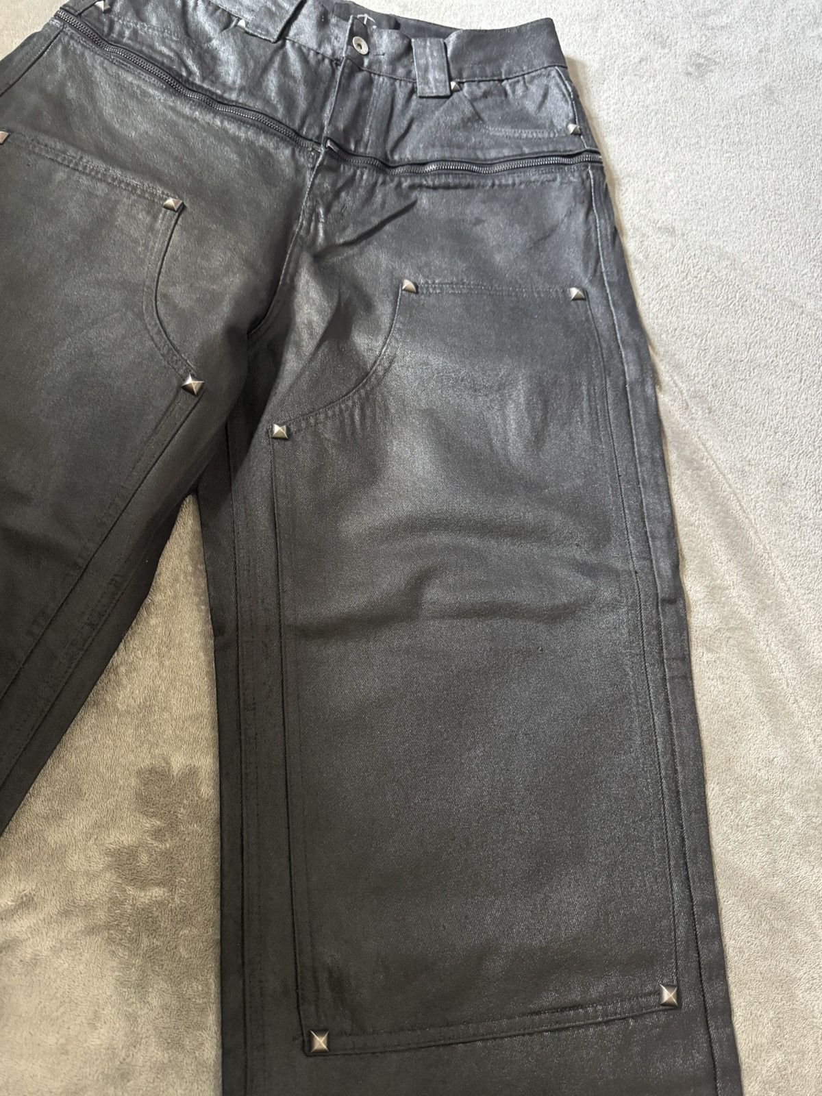 Other TecnineGroup Drill Waxed Black Jeans Size US 32 / EU 48 - 5 Thumbnail
