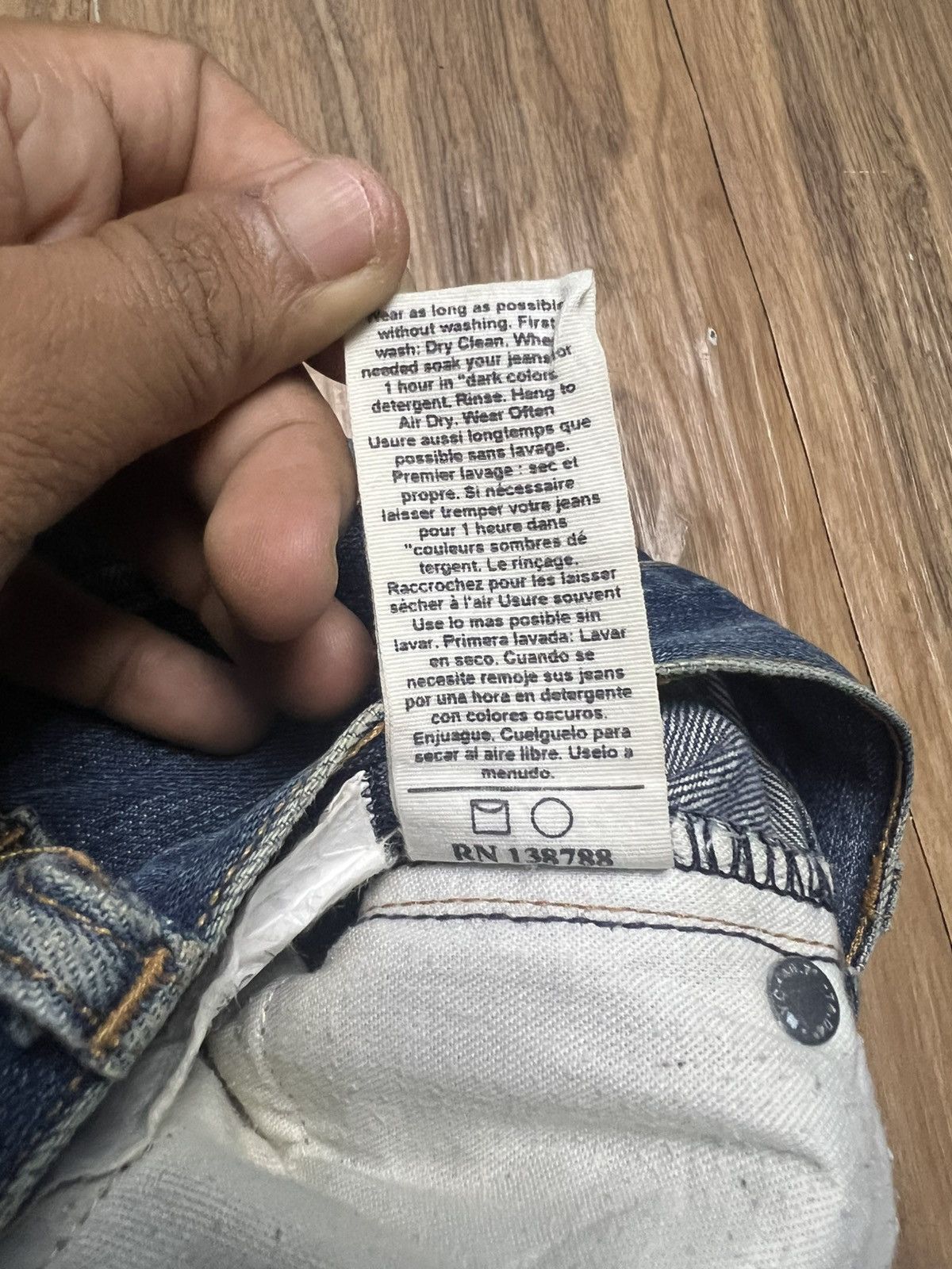 Paper Denim & Cloth Vintage Paper Denim & Cloth MadeInUSA Straight Leg Jeans(45) Size US 29 - 11 Thumbnail