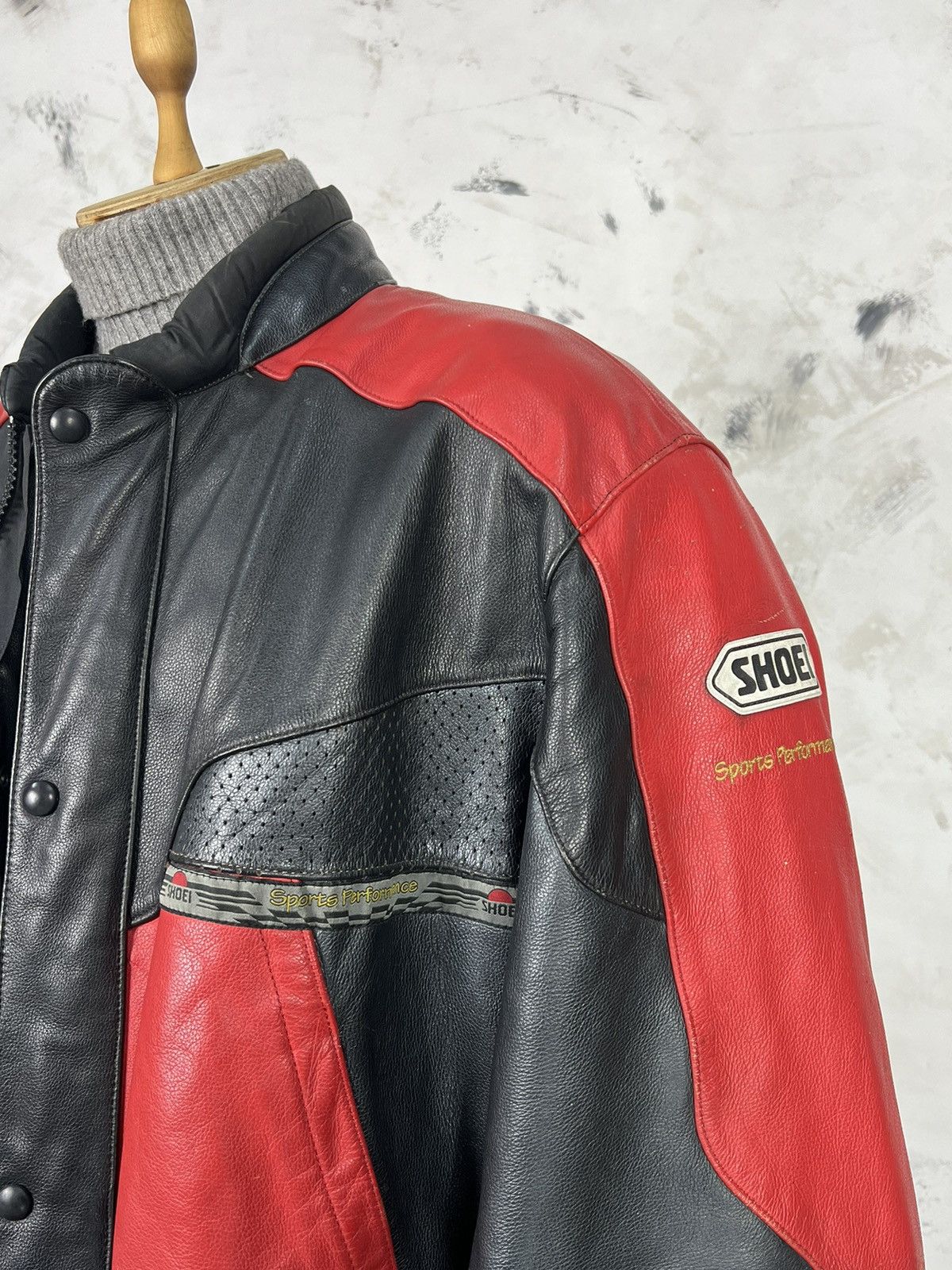 Vintage Vintage Shoei Racing Motorcycle Jacket Size 58 XL - XXL Size US XXL / EU 58 / 5 - 4 Thumbnail