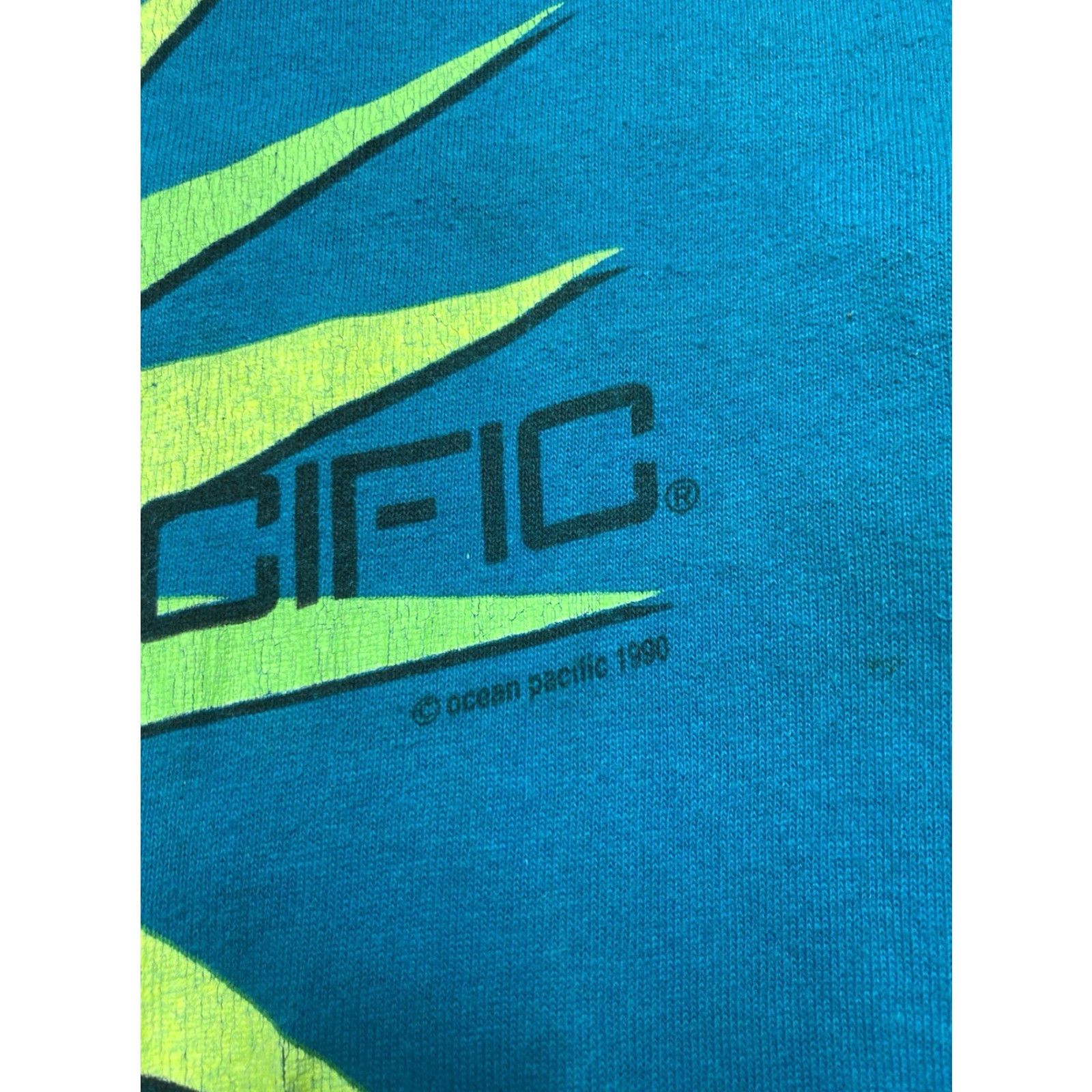 Ocean Pacific VINTAGE Ocean Pacific 90s T-Shirt Mens Graphic Surf Skate OP Single Stitch Teal Small Size US S / EU 44-46 / 1 - 4 Thumbnail