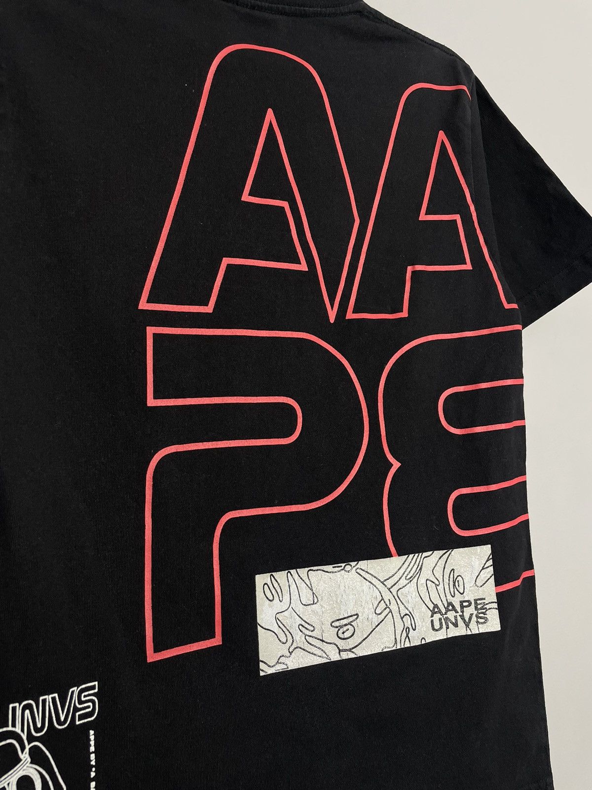Aape × Bape Aape by a Bathing ape black logo tshirt size M Size US S / EU 44-46 / 1 - 16 Thumbnail