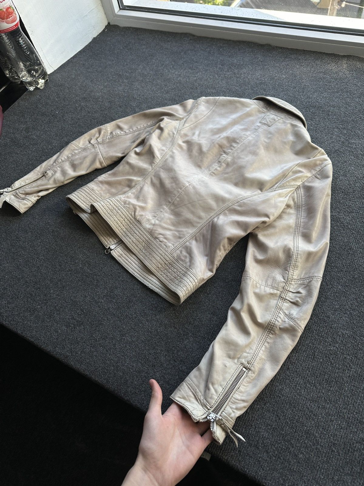 Leather 🚨 LEATHER WOMEN OPIUM LUXURY JACKET ZIP AVANT GARDE POCKET Size XS / US 0-2 / IT 36-38 - 11 Thumbnail
