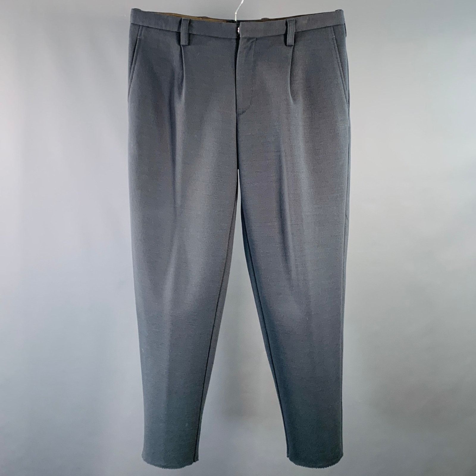 Kolor KOLOR Size L Grey Wool Pleated Zip Fly Casual Pants Size US 35 - 1 Thumbnail