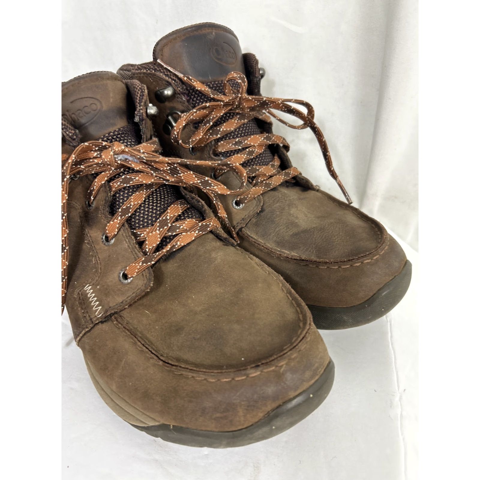 Chaco Chaco Boots Men’s Size 10 Brown Leather Waterproof Hiking J105145 Chukka Ankle Lace Up Solid Logo Outdoors Boots Mens Size US 10 / EU 43 - 2 Thumbnail