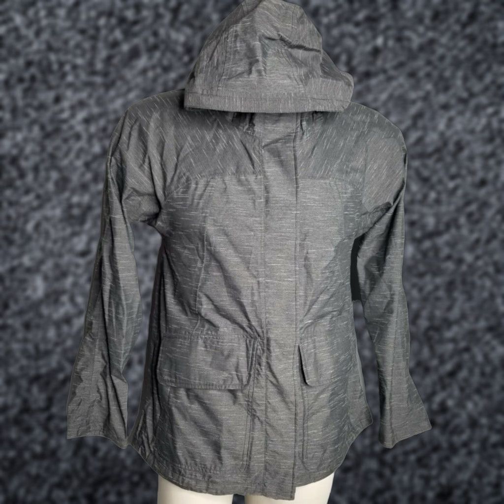 Prana prAna Women's Lightweight Full Zip Hooded Hiking Rain Jacket Small Gray Water Resistant Windproof Size S / US 4 / IT 40 - 1 Thumbnail