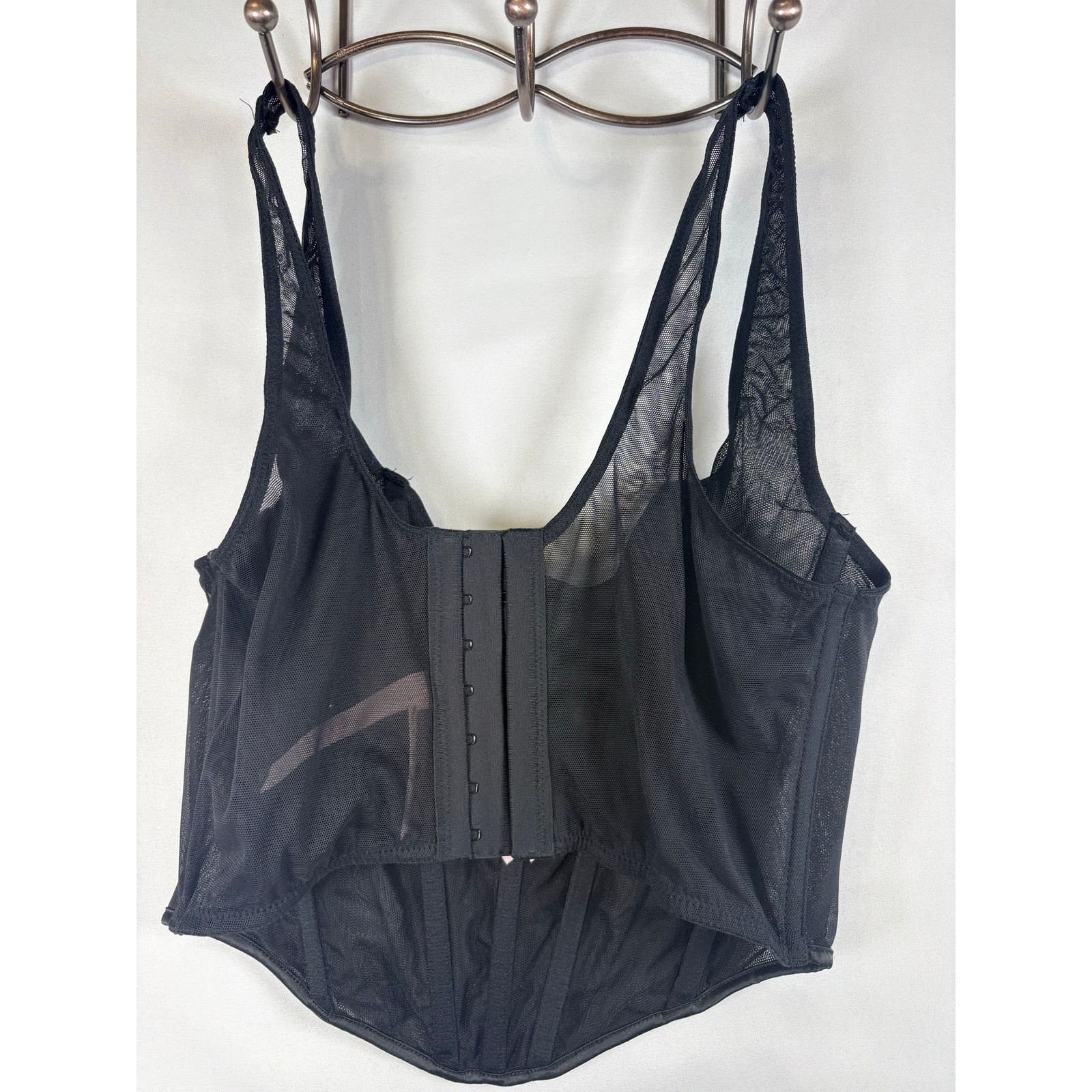 Victoria's Secret Victoria Secret NWT SZ M Black Rhinestone Mesh Corset Size M / US 6-8 / IT 42-44 - 2 Thumbnail