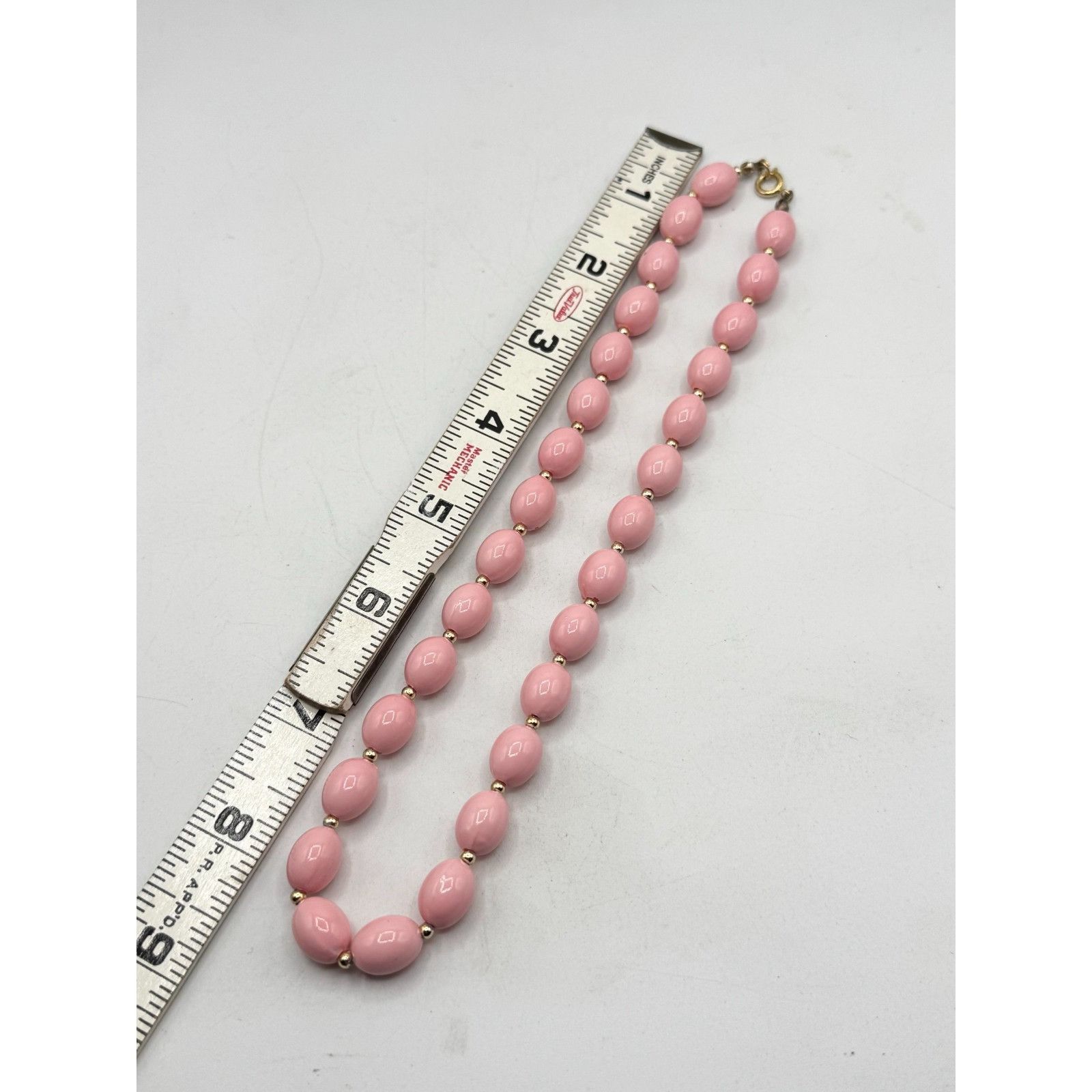Vintage Vintage pink gold round beaded collar necklace Size ONE SIZE - 4 Thumbnail