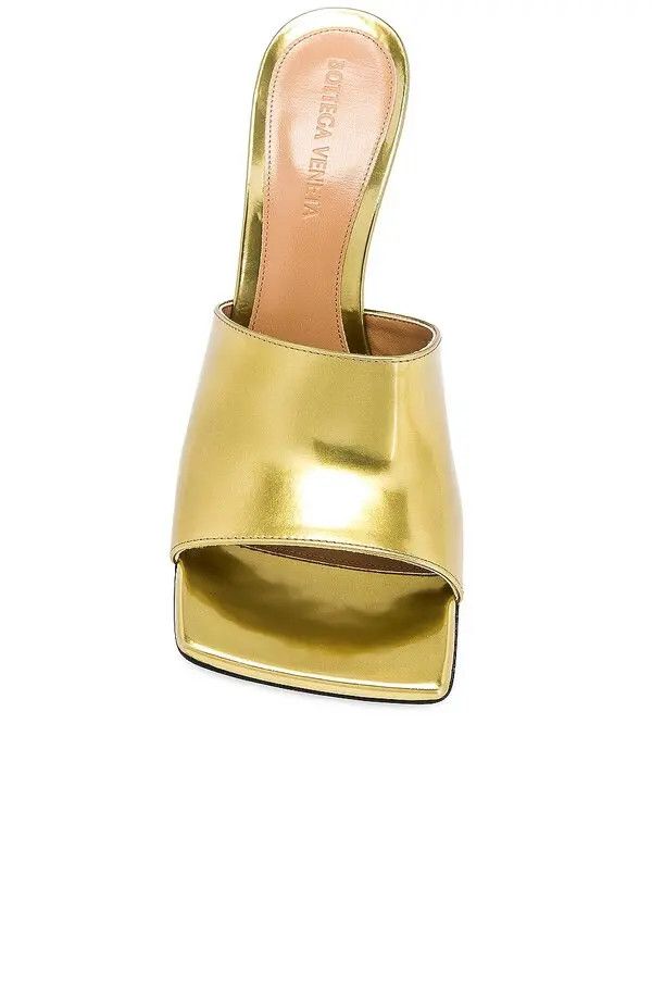 Bottega Veneta o1n1vont1225 Stretch Mule in Gold Size US 9.5 / IT 39.5 - 3 Thumbnail