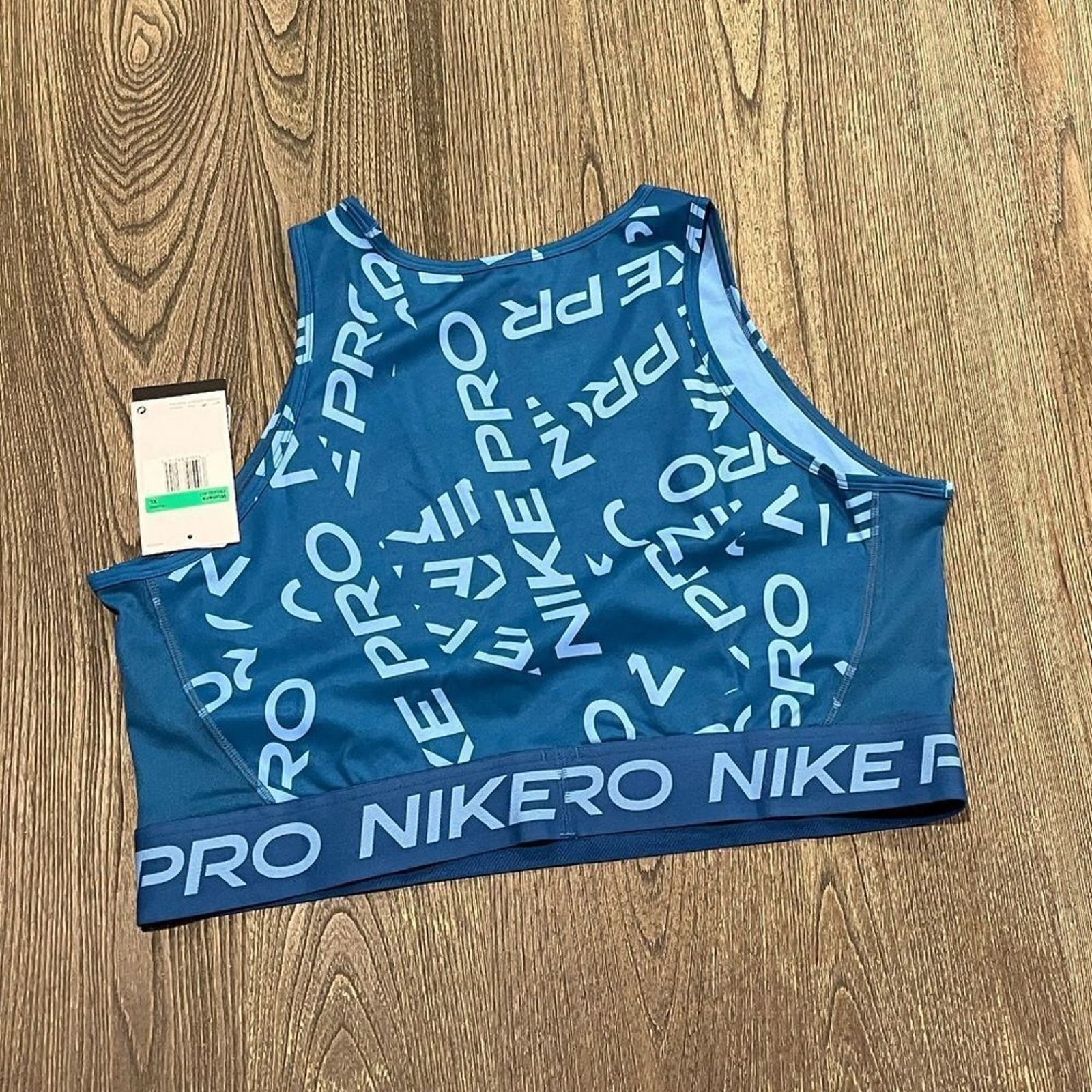 Nike NWT Nike Pro Dri-FIT Crop Training Tank Top Logo Allover XL Size XL / US 12-14 / IT 48-50 - 5 Thumbnail