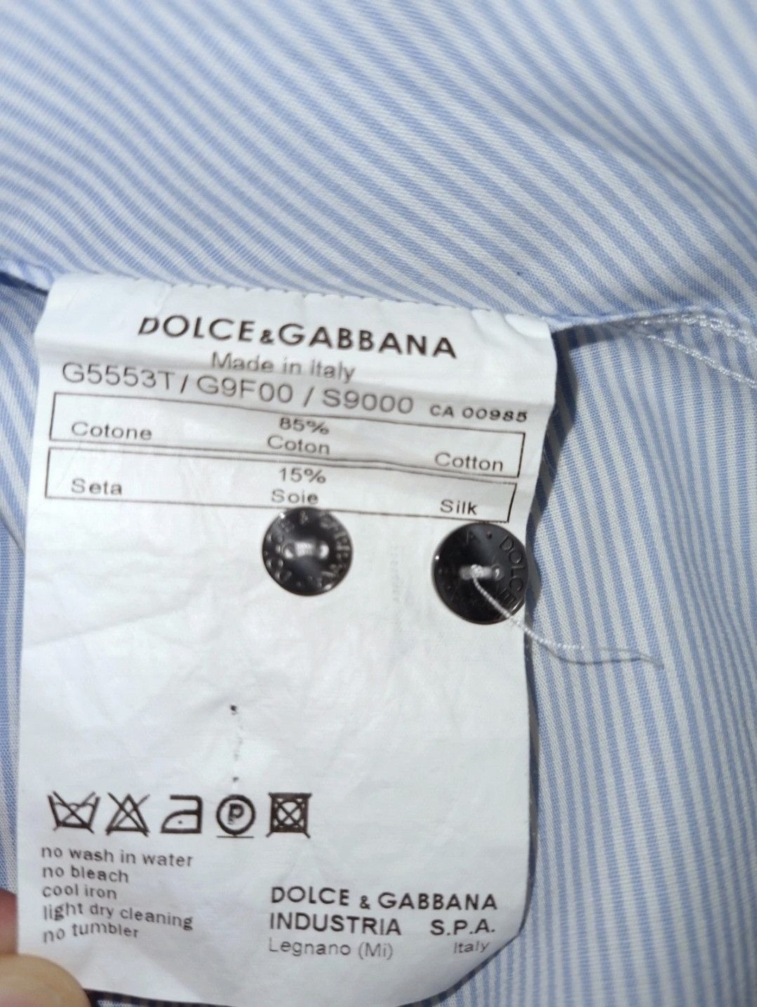 Dolce & Gabbana Shirt cotton silk * Dolce & Gabbana * Size US L / EU 52-54 / 3 - 4 Thumbnail