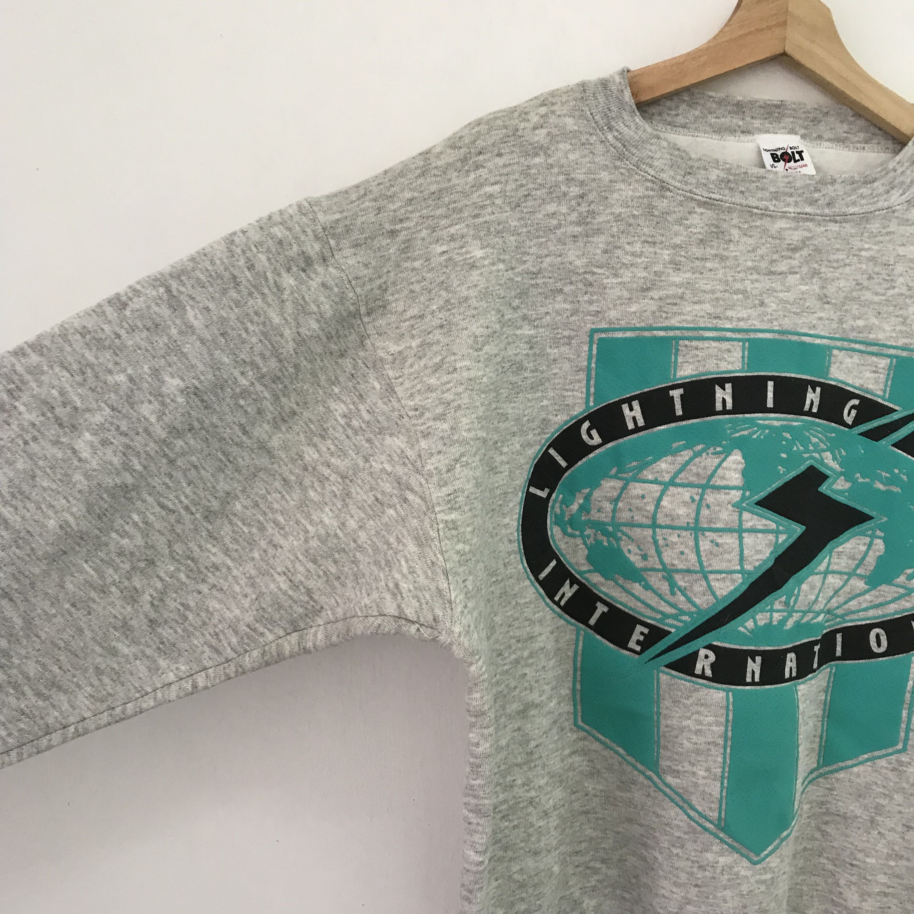 Lightning Bolt Vintage 90's Lightning Bolt Gray Sweatshirt - 512 Size US M / EU 48-50 / 2 - 4 Thumbnail