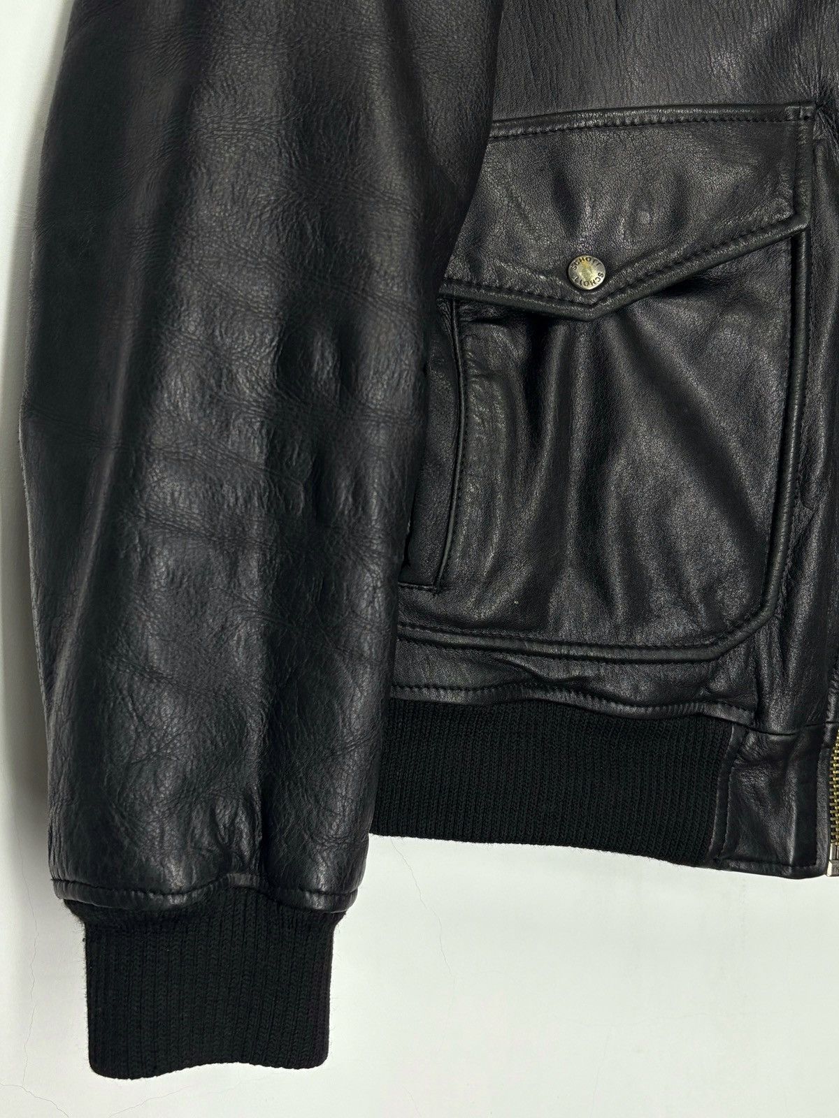 Schott Schott USA Army Type Garment Aviator Leather Jacket Size US S / EU 44-46 / 1 - 4 Thumbnail