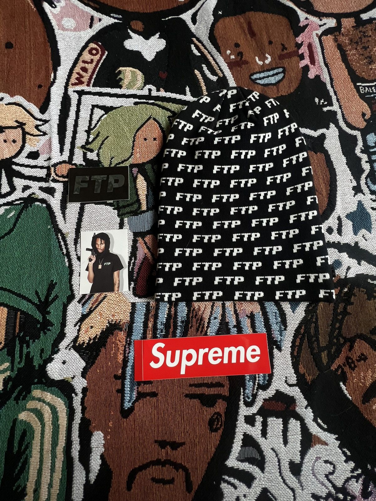 Fuck The Population 🩸FTP Black Ski Mask 🩸 Size ONE SIZE - 9 Thumbnail