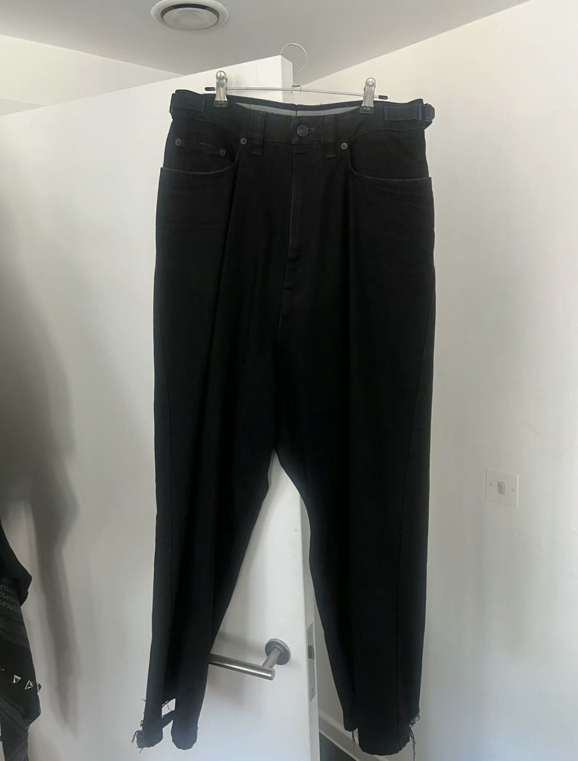 image of Balenciaga Baggy Denim Jeans in Black, Men's (Size 30)