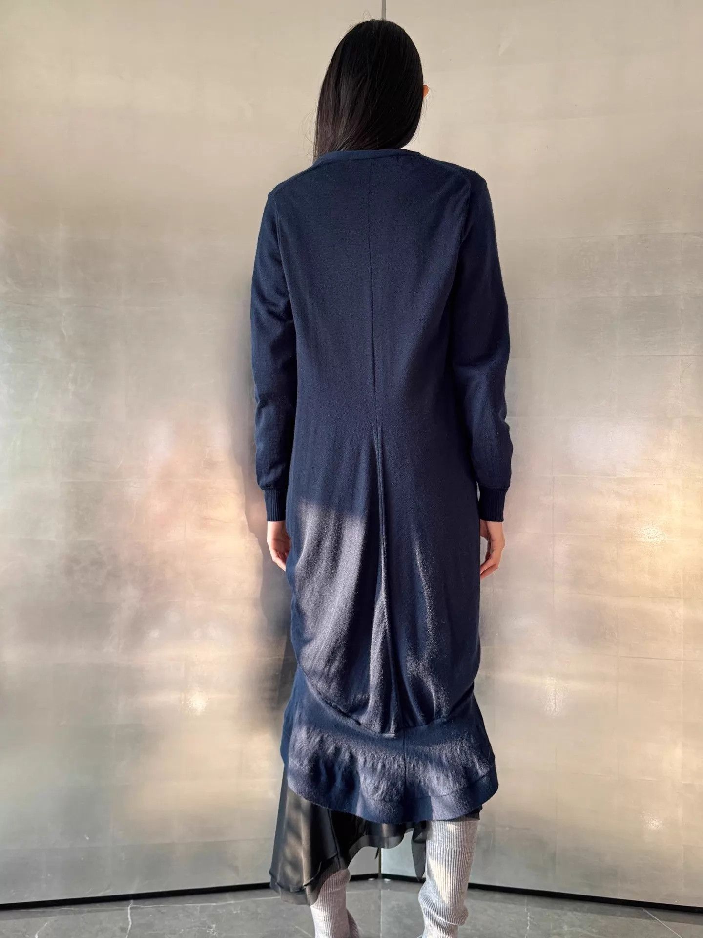 Junya Watanabe Junya Watanabe Stretch Knit Mermaid Hem Robe Coat Size S / US 4 / IT 40 - 7 Thumbnail