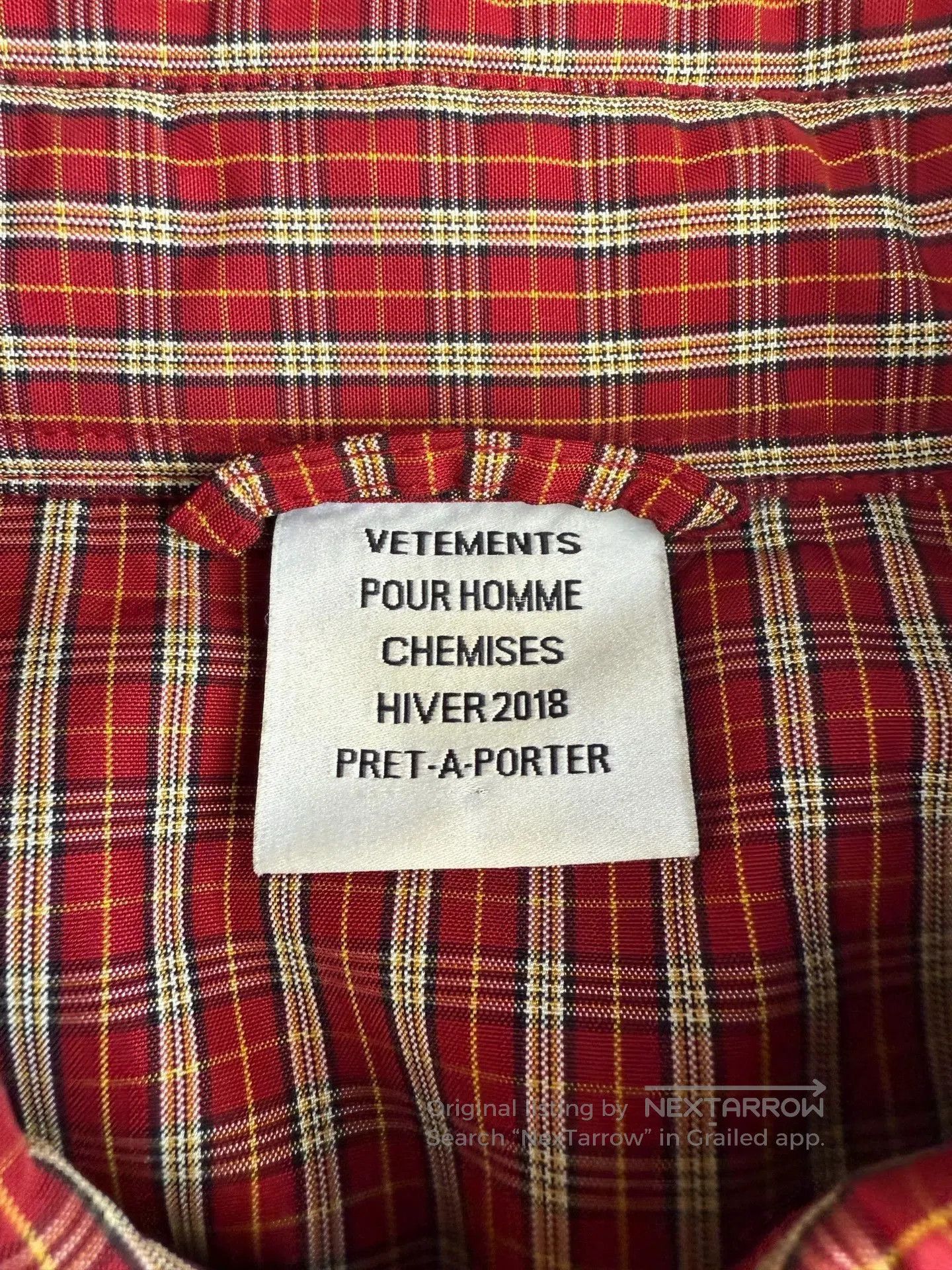 Vetements Red Checkered Long Sleeve Button Up Shirt. Size US M / EU 48-50 / 2 - 4 Thumbnail